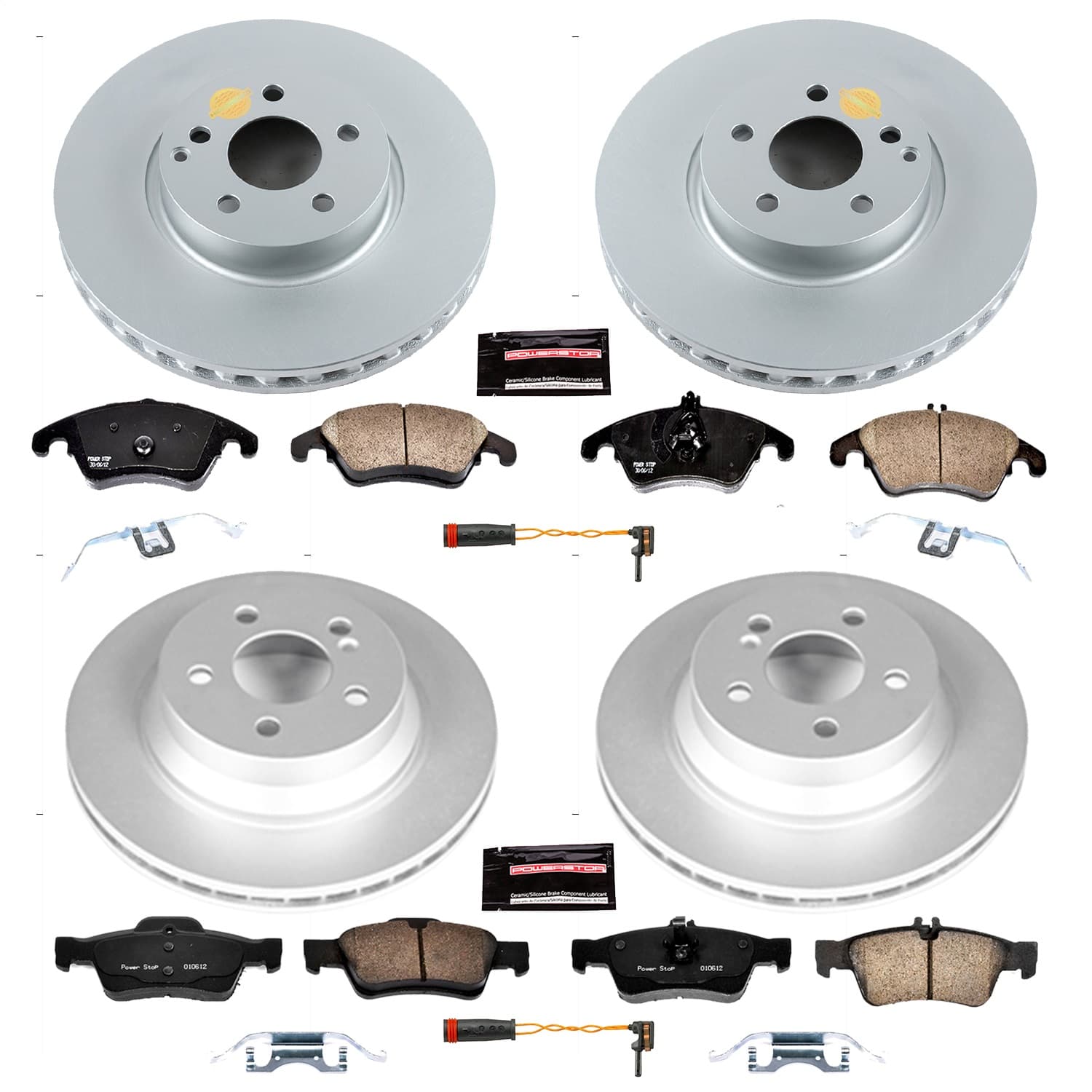 Power Stop - CRK7616 - Front and Rear - Disc Brake Pad and Rotor Kit image 1