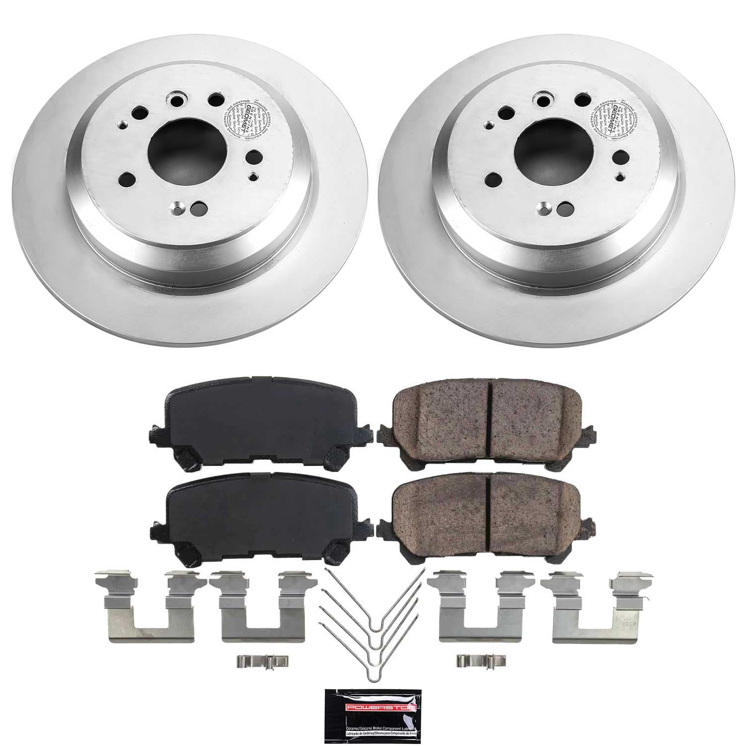 Power Stop - CRK7727 - Rear - Disc Brake Pad and Rotor Kit image 1