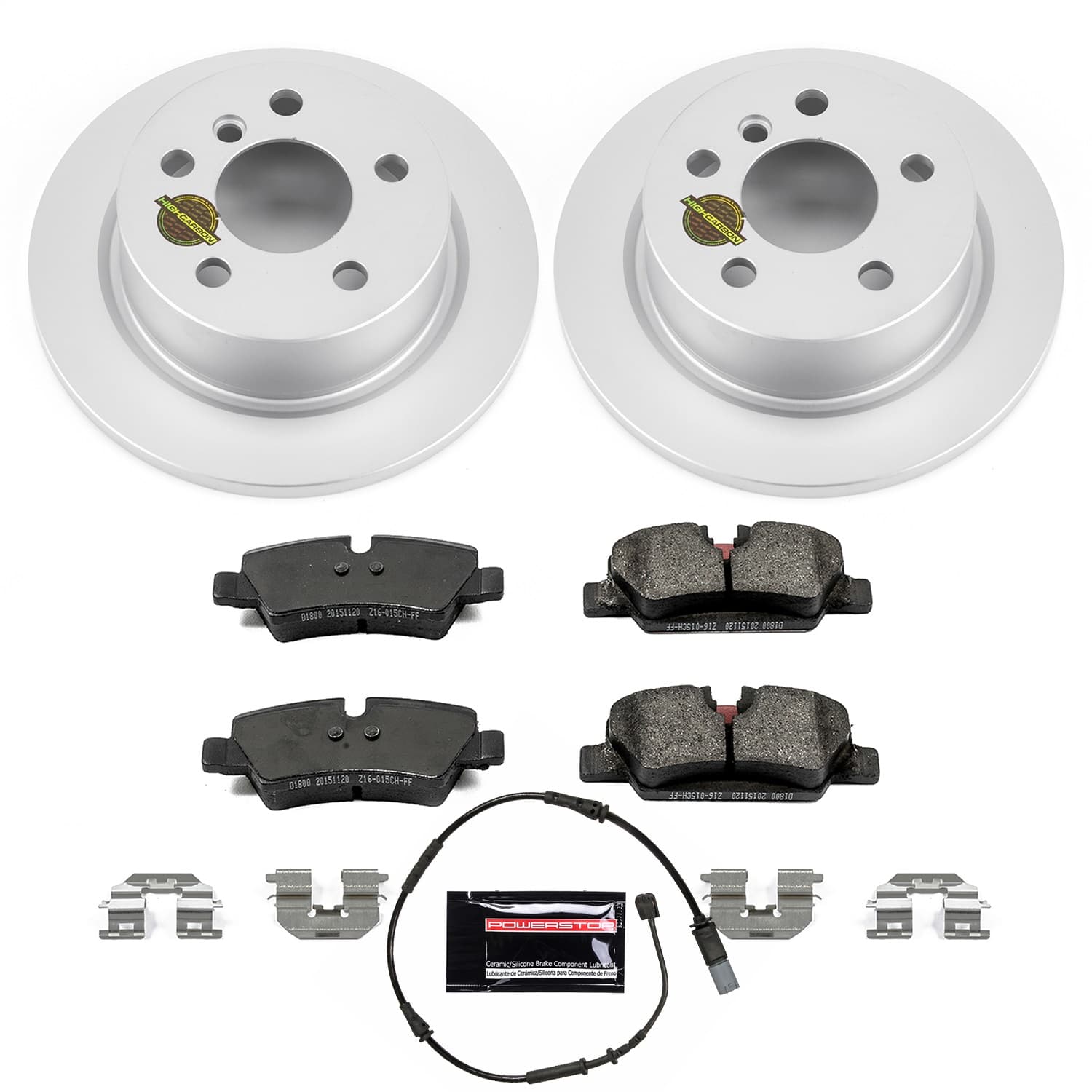 Power Stop - CRK7750 - Rear - Disc Brake Pad and Rotor Kit image 1