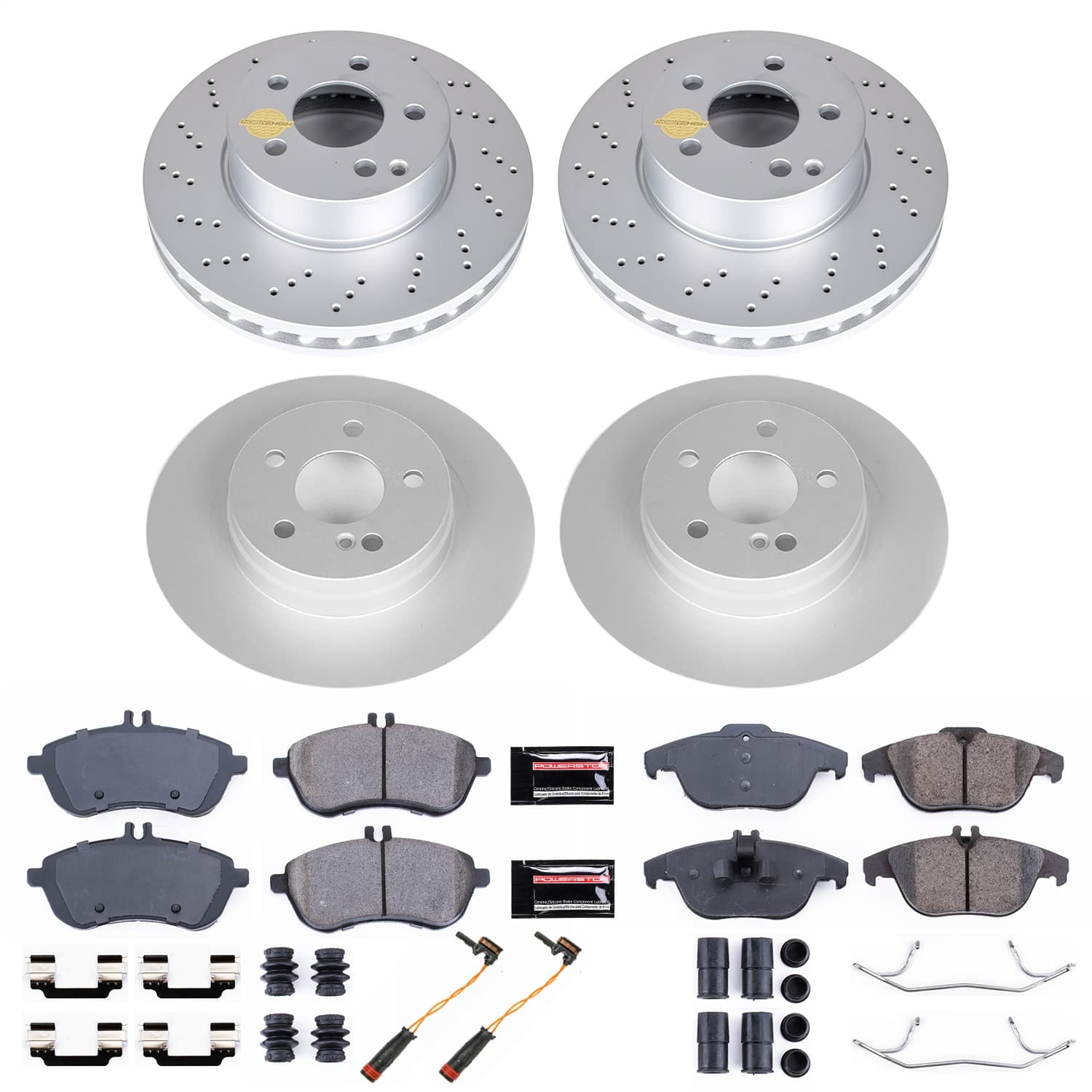 Power Stop - CRK7759 - Front and Rear - Disc Brake Pad and Rotor Kit image 1