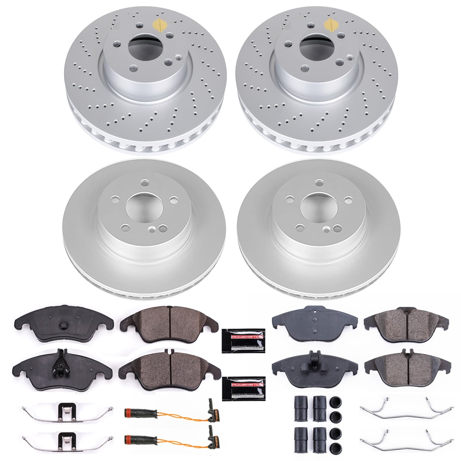 Power Stop - CRK7760 - Front and Rear - Disc Brake Pad and Rotor Kit image 1