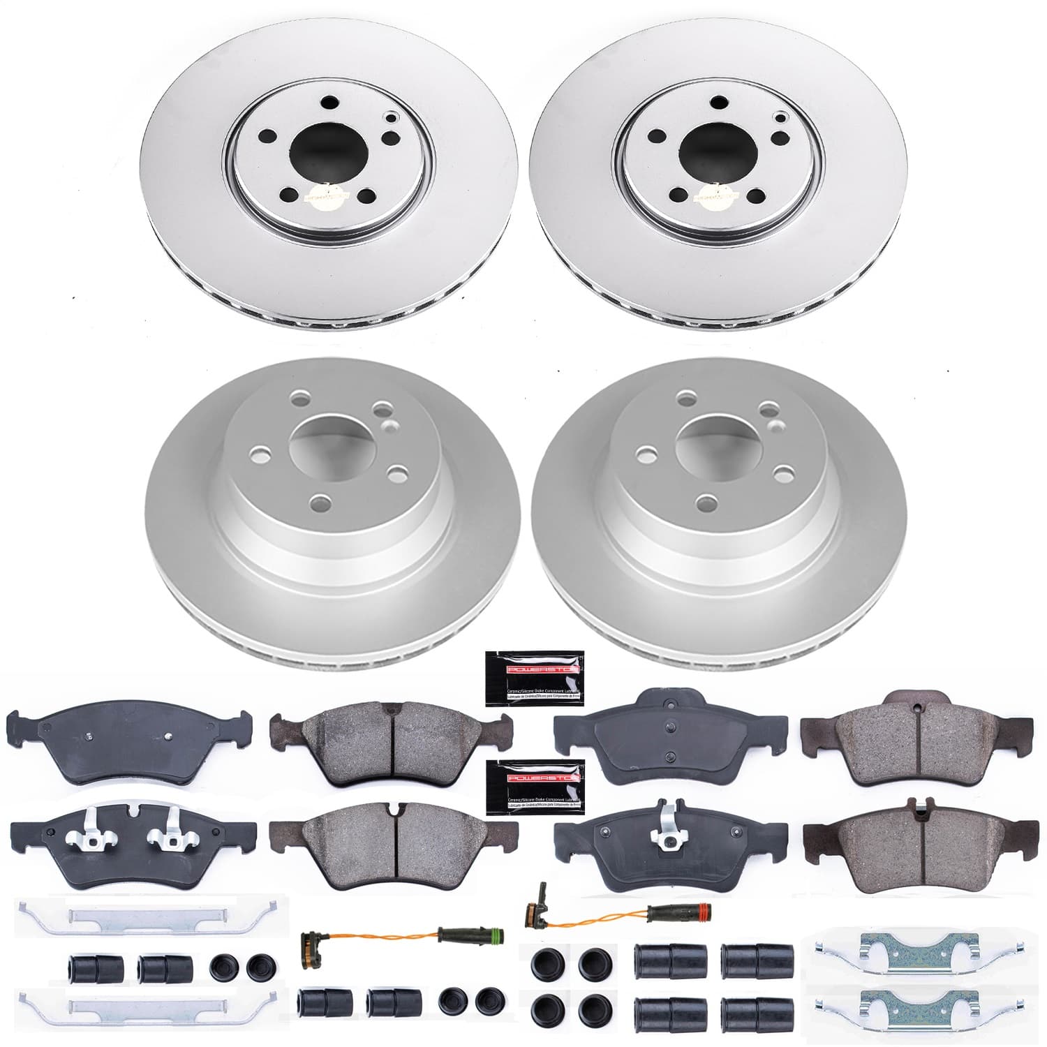 Power Stop - CRK7761 - Front and Rear - Disc Brake Pad and Rotor Kit image 1