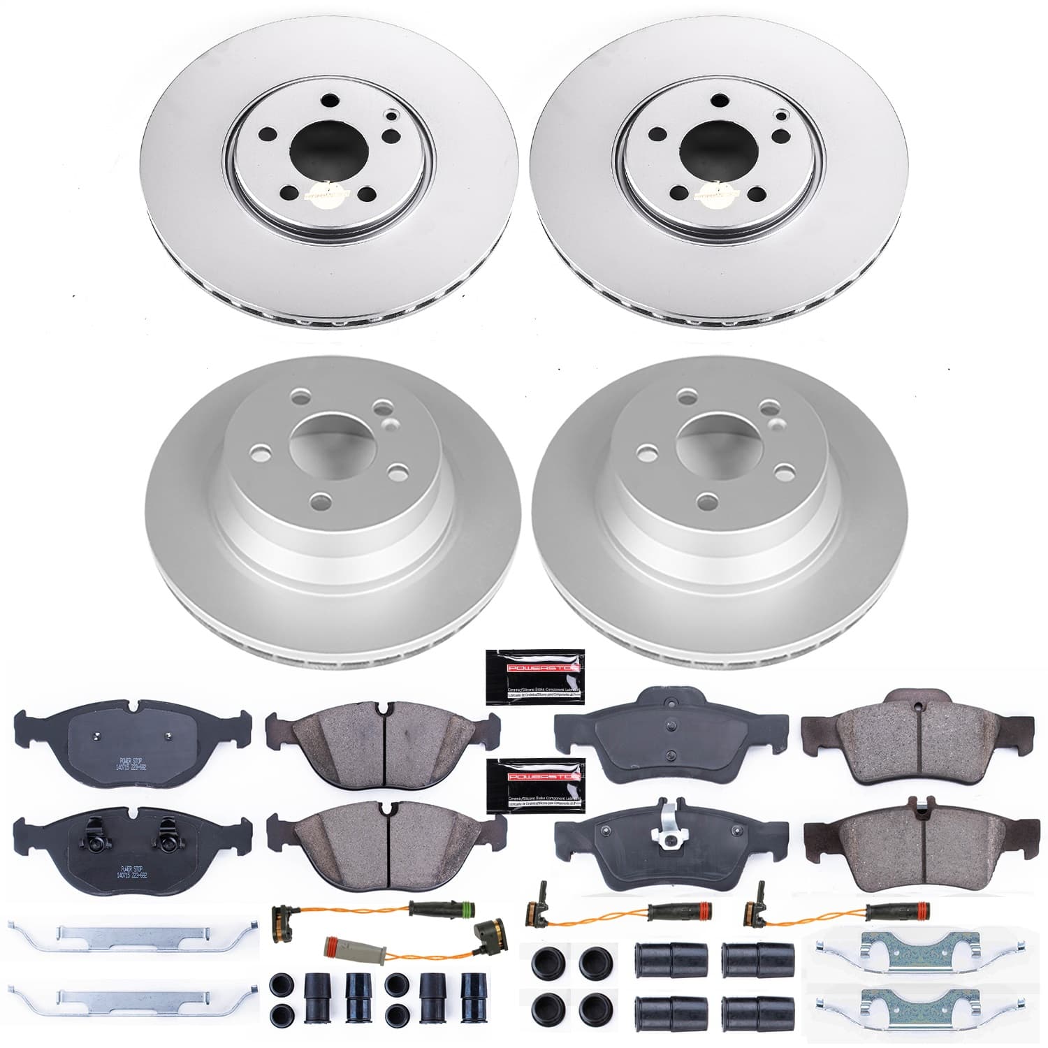 Power Stop - CRK7763 - Front and Rear - Disc Brake Pad and Rotor Kit image 1