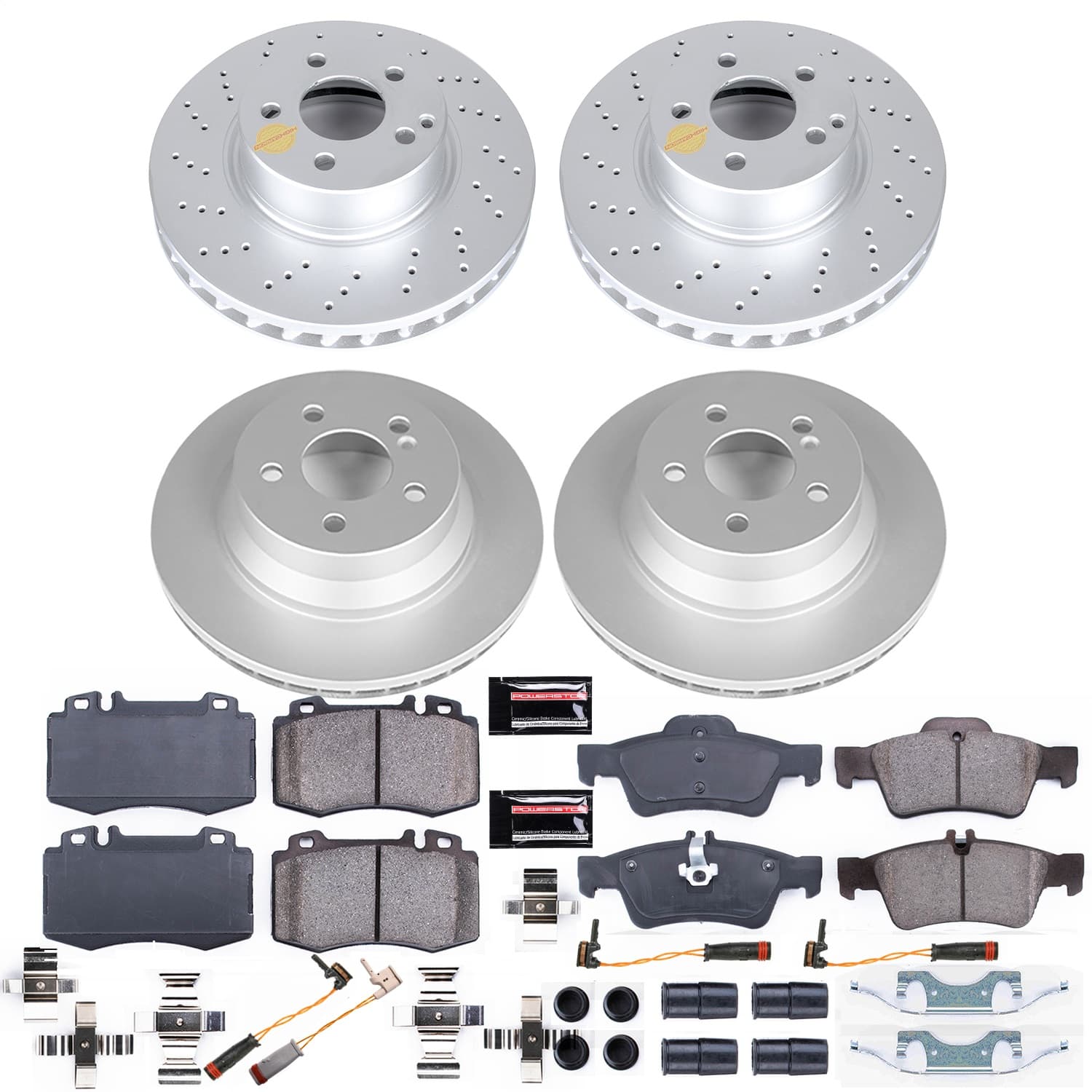 Power Stop - CRK7764 - Front and Rear - Disc Brake Pad and Rotor Kit image 1