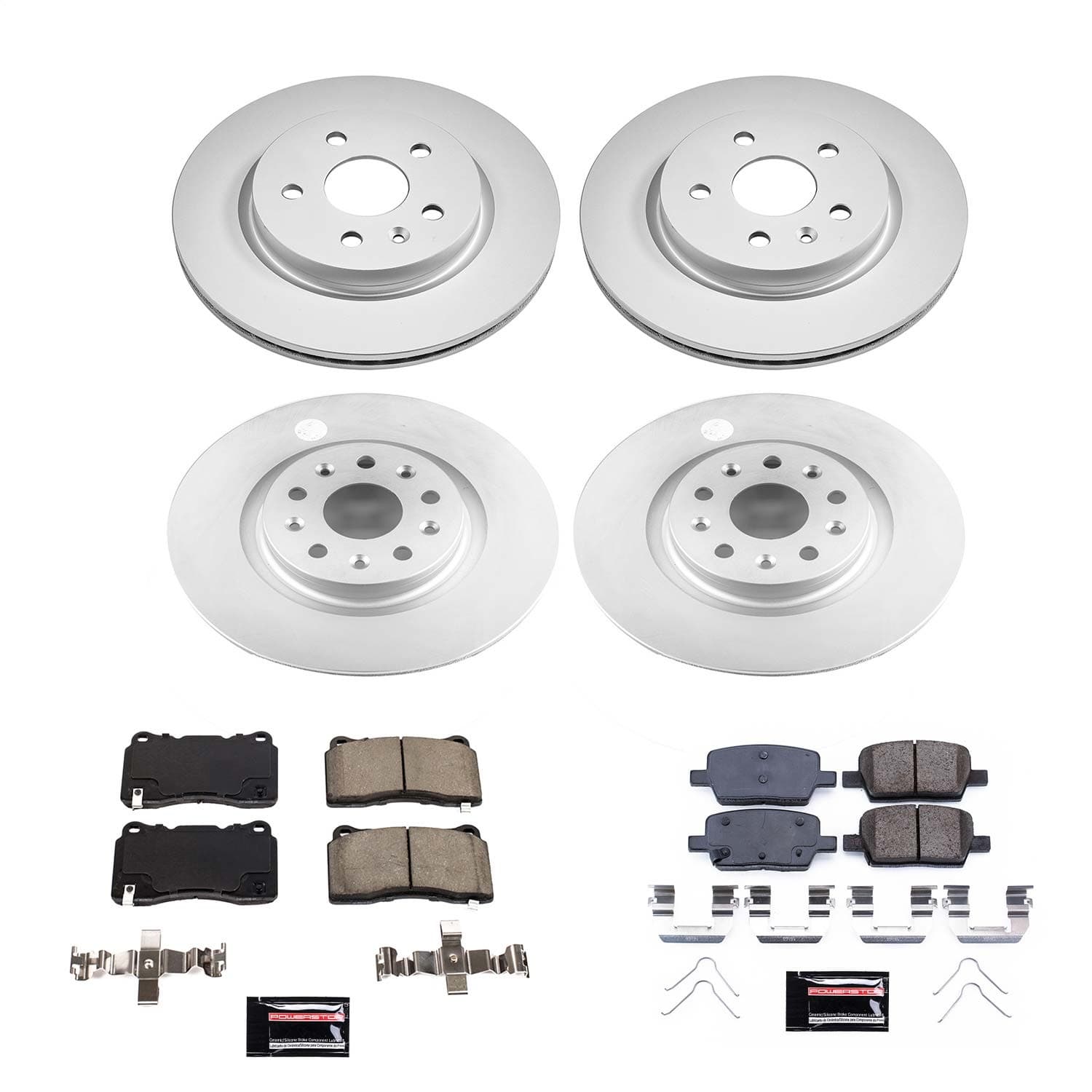 Power Stop - CRK7816 - Front and Rear - Disc Brake Pad and Rotor Kit image 1
