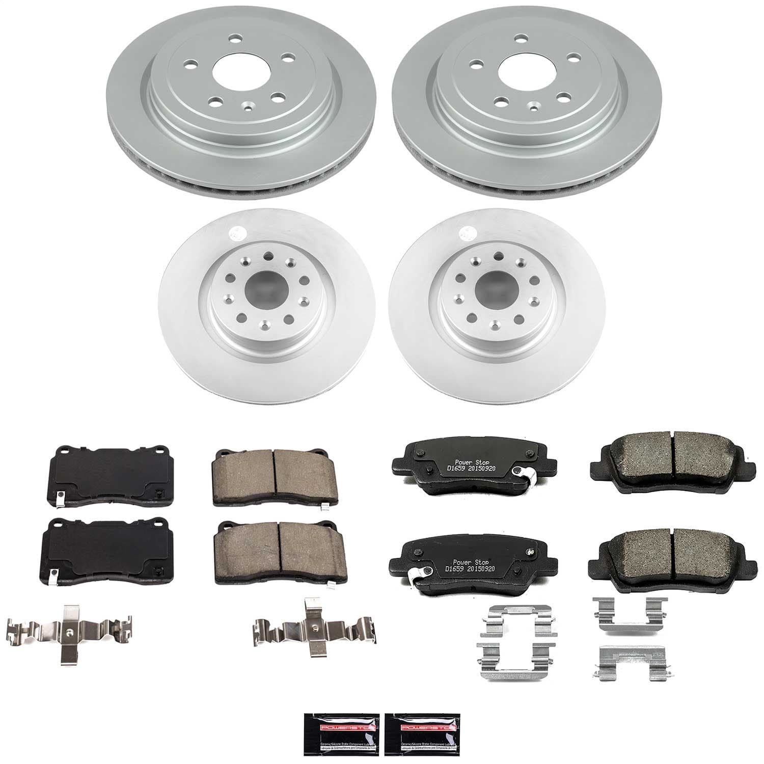 Power Stop - CRK7817 - Front and Rear - Disc Brake Pad and Rotor Kit image 1