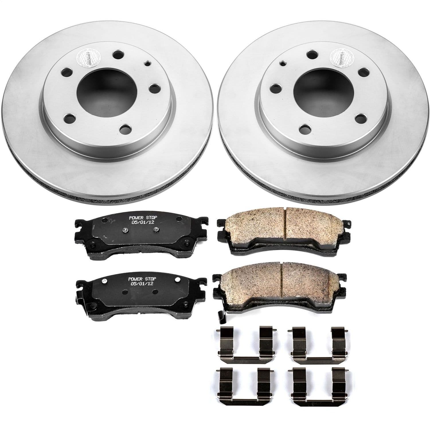 Power Stop - CRK782 - Front - Disc Brake Pad and Rotor Kit image 1