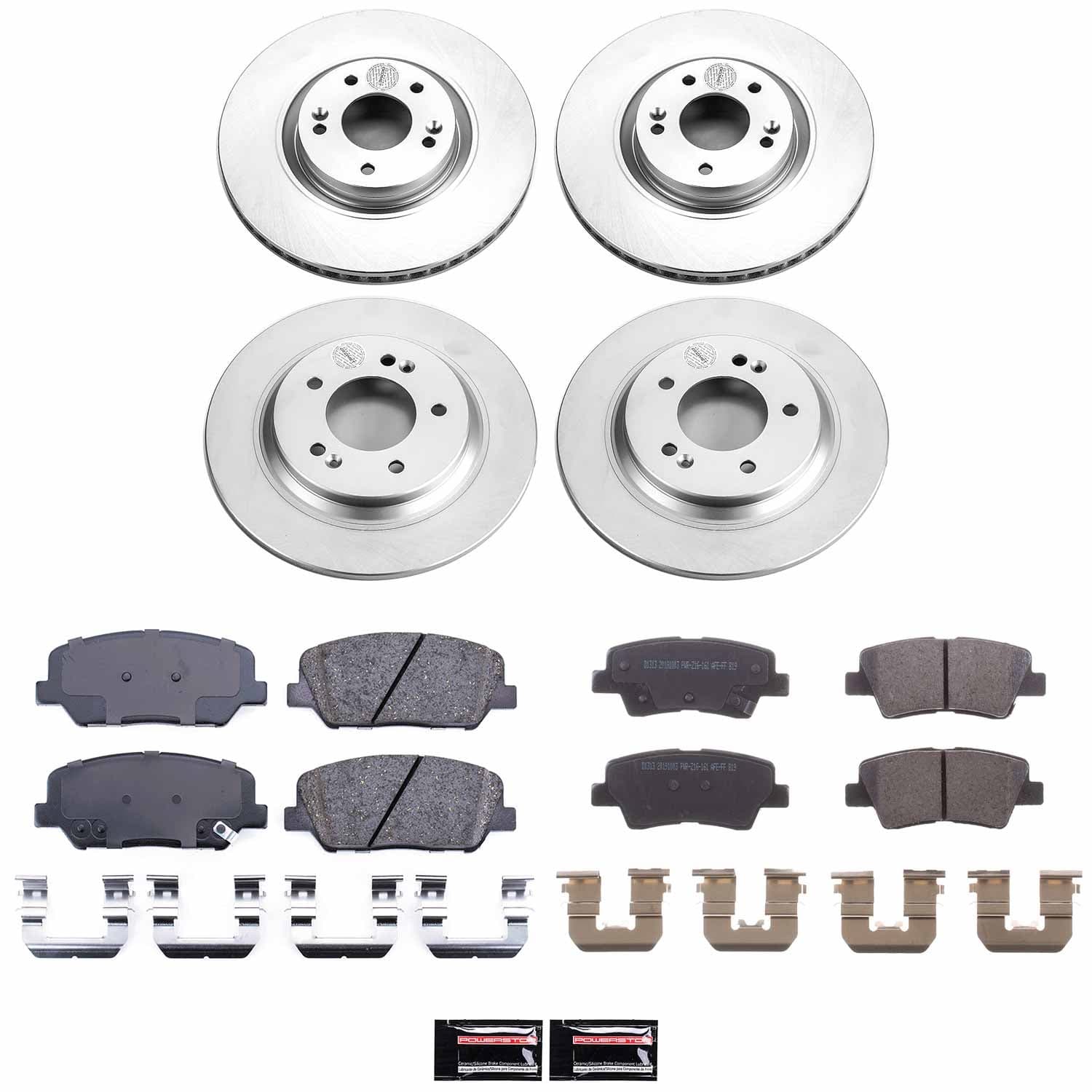Power Stop - CRK7824 - Front and Rear - Disc Brake Pad and Rotor Kit image 1