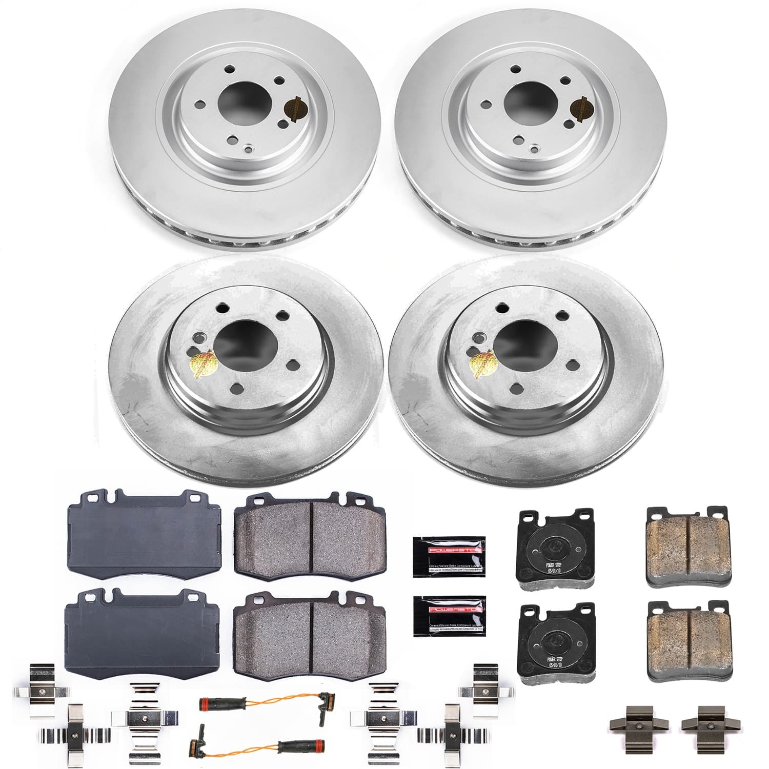 Power Stop - CRK7828 - Front and Rear - Disc Brake Pad and Rotor Kit image 1