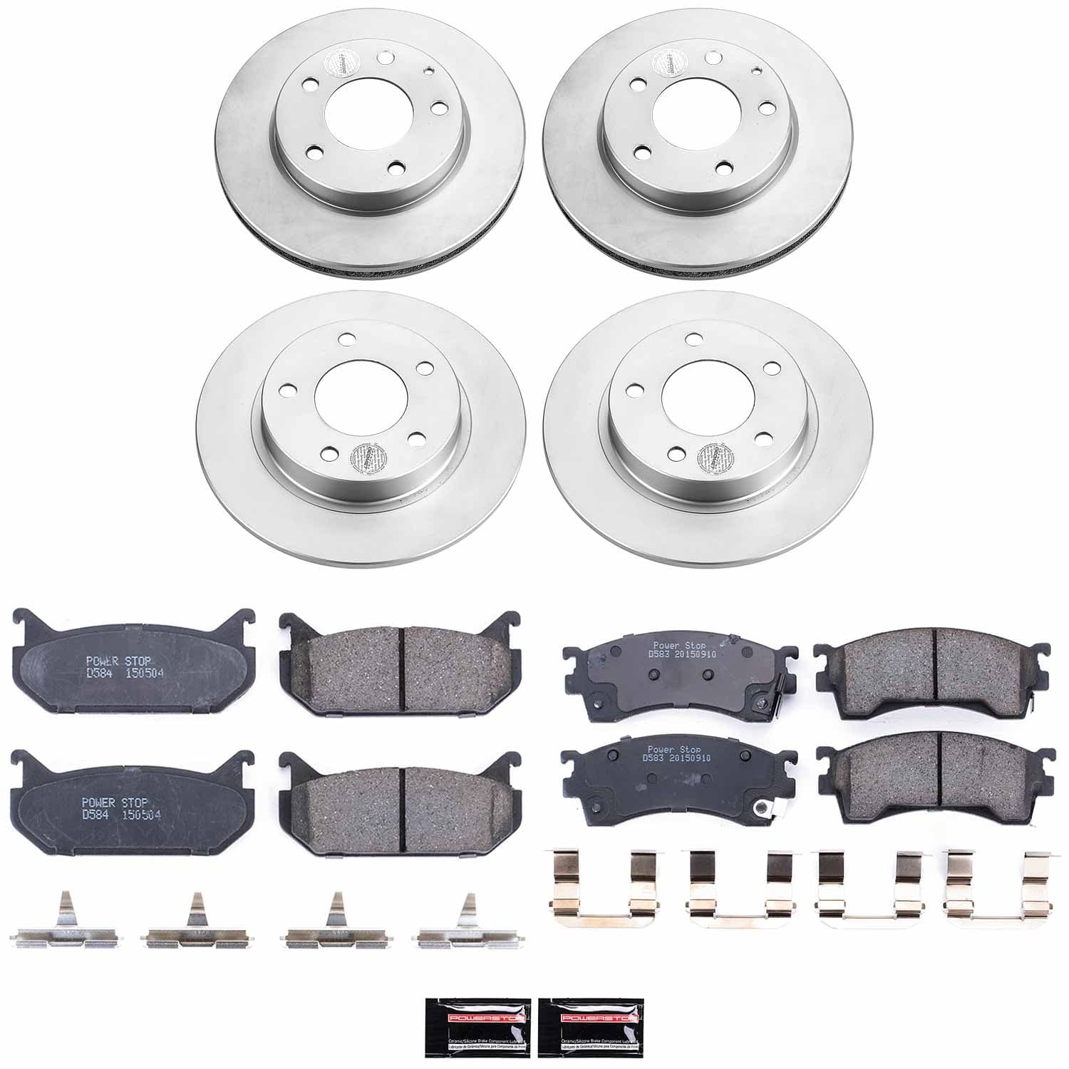 Power Stop - CRK783 - Front and Rear - Disc Brake Pad and Rotor Kit image 1