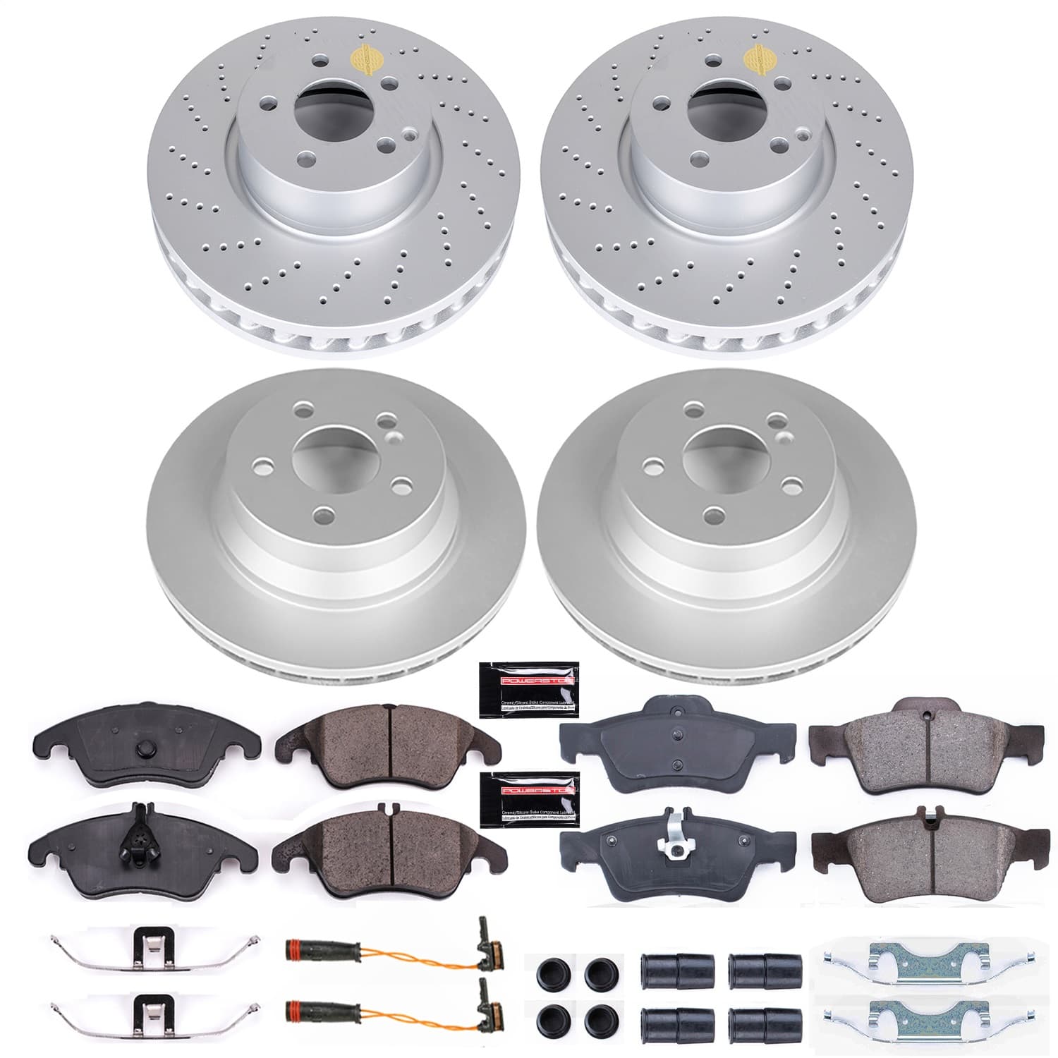 Power Stop - CRK7830 - Front and Rear - Disc Brake Pad and Rotor Kit image 1