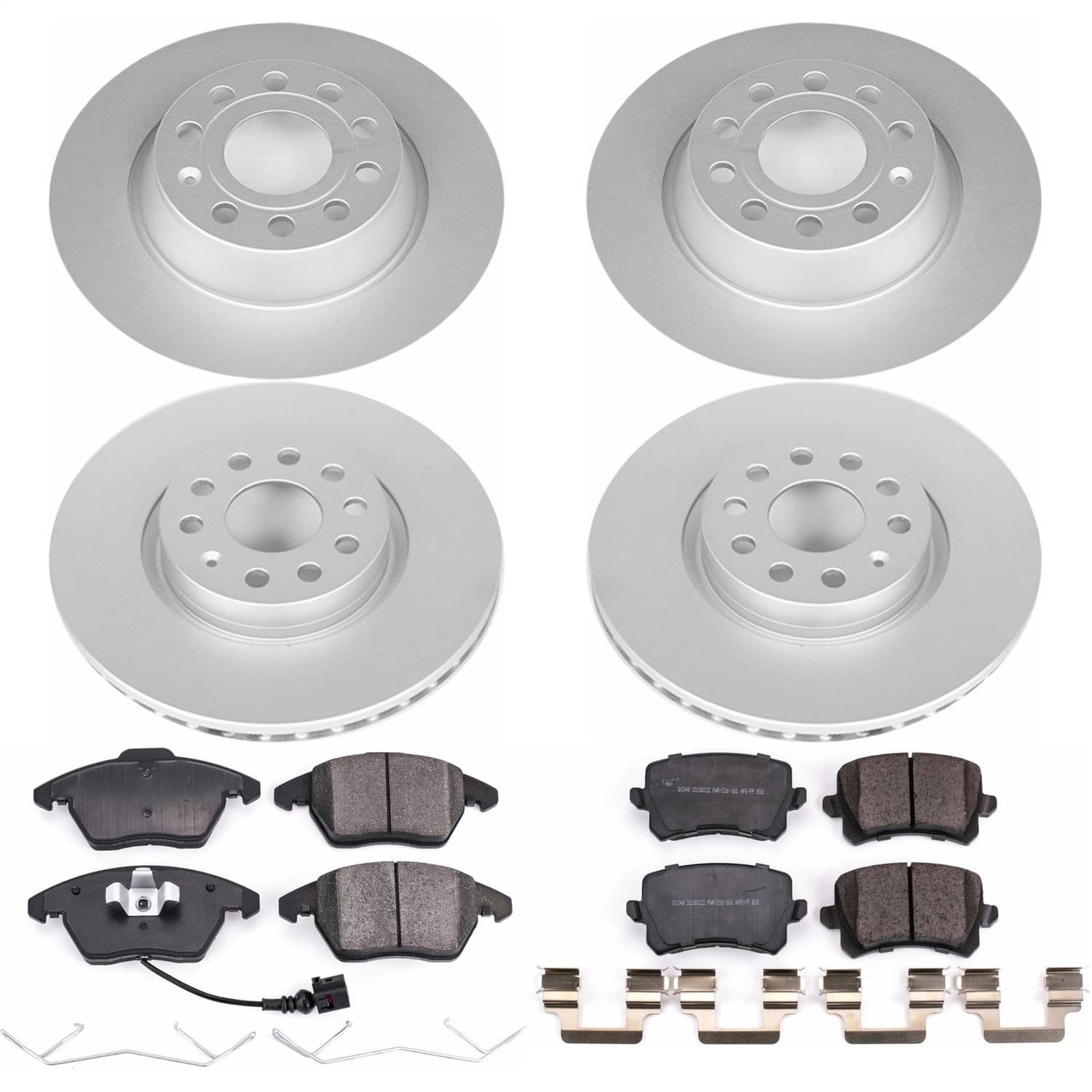 Power Stop - CRK7836 - Front and Rear - Disc Brake Pad and Rotor Kit image 1