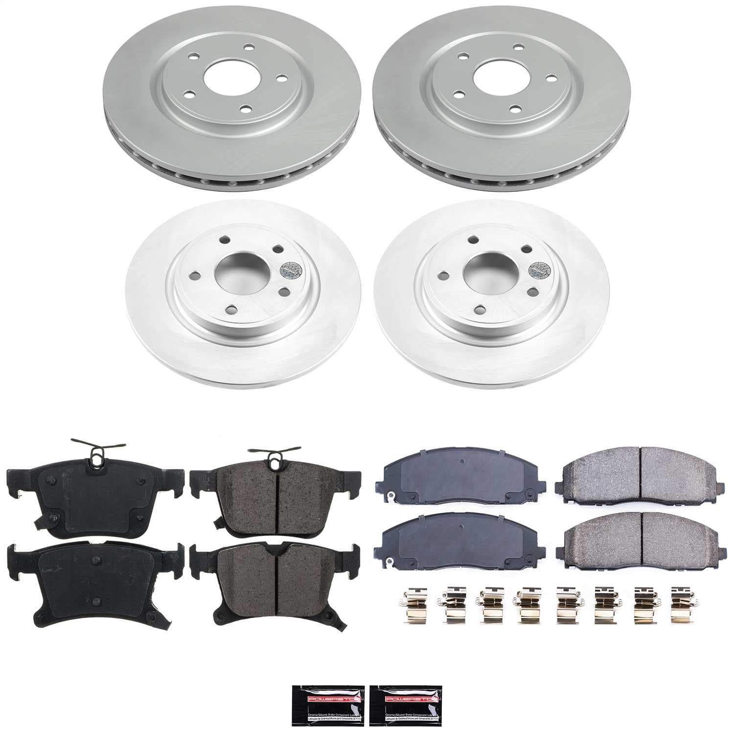 Power Stop - CRK7841 - Front and Rear - Disc Brake Pad and Rotor Kit image 1