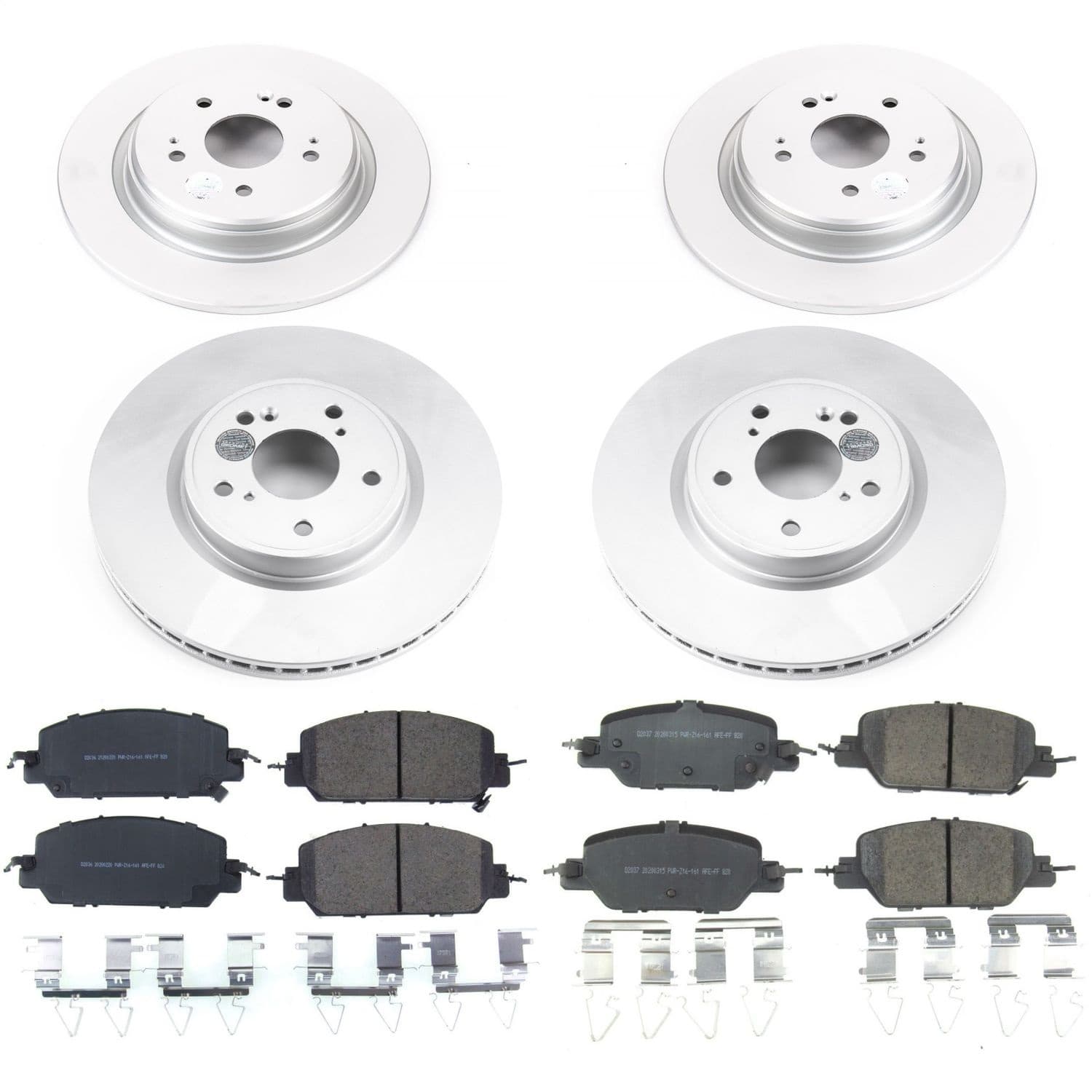 Power Stop - CRK7873 - Front and Rear - Disc Brake Pad and Rotor Kit image 1