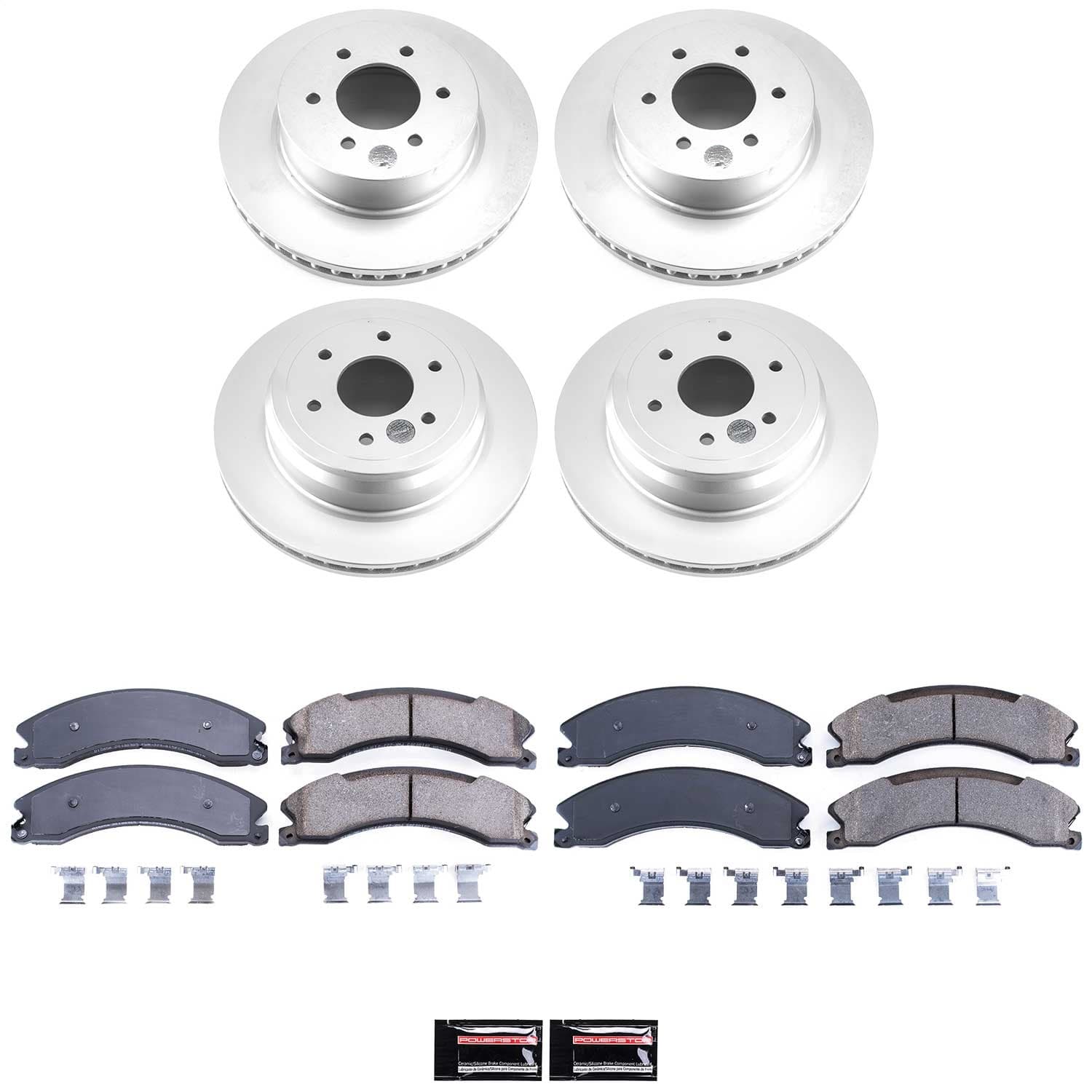 Power Stop - CRK7876 - Front and Rear - Disc Brake Pad and Rotor Kit image 1