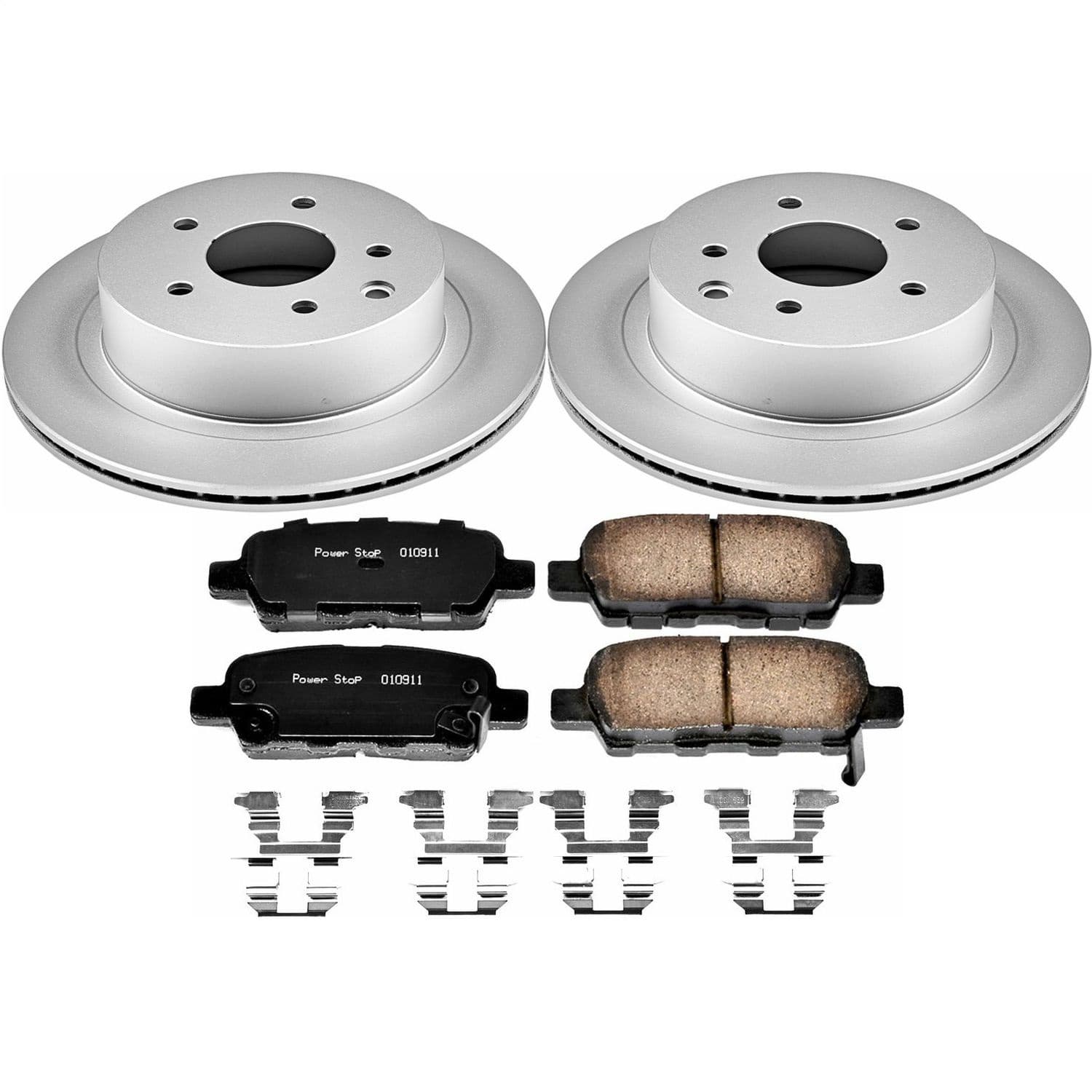 Power Stop - CRK7881 - Rear - Disc Brake Pad and Rotor Kit image 1