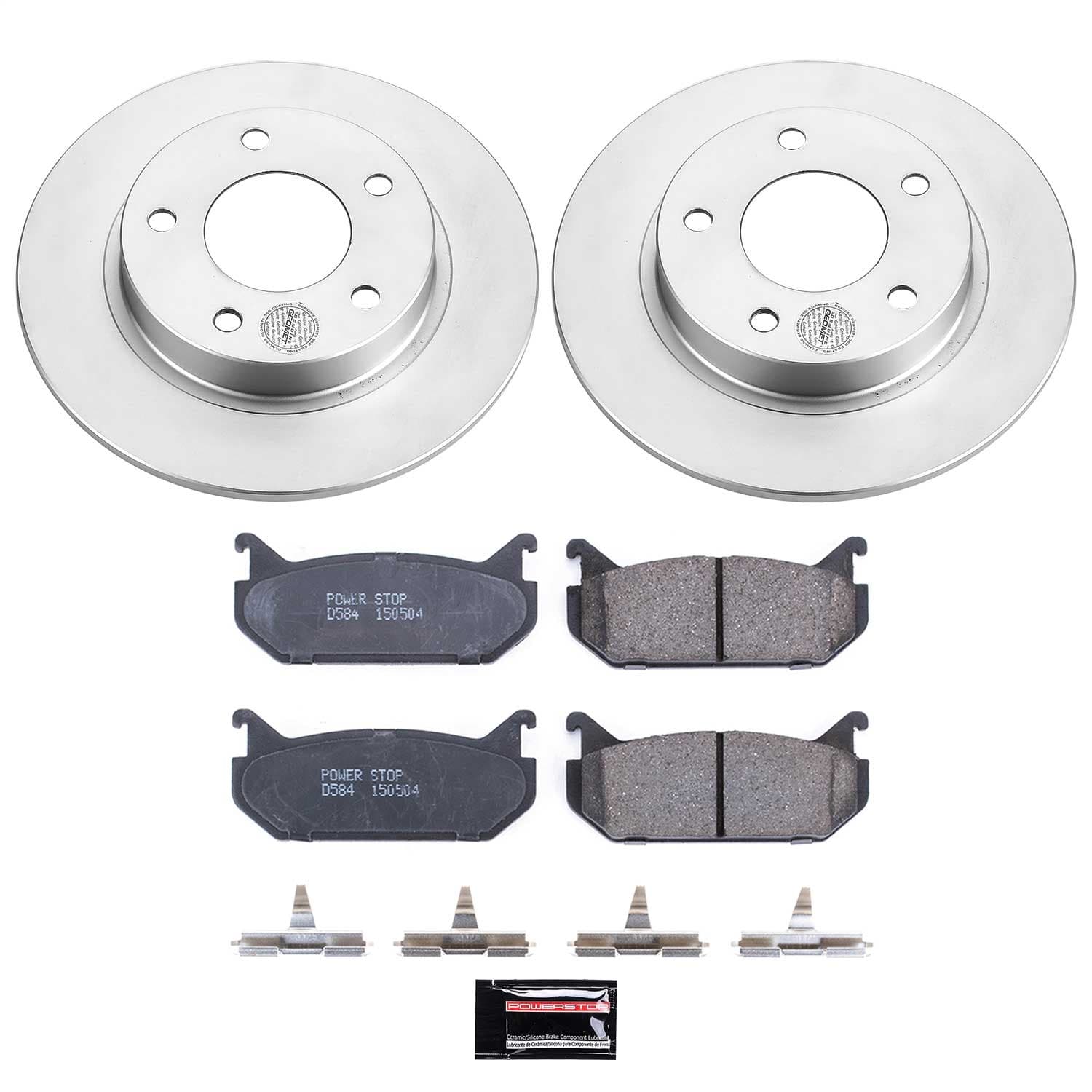 Power Stop - CRK790 - Rear - Disc Brake Pad and Rotor Kit image 1