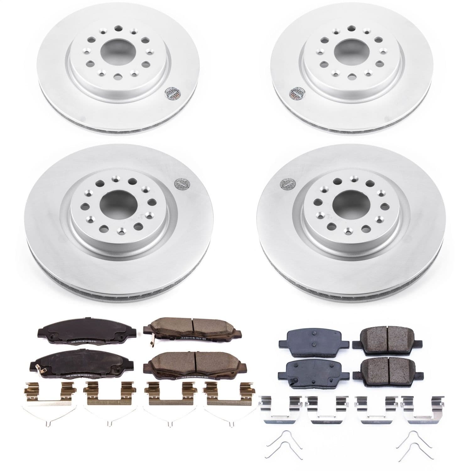 Power Stop - CRK7909 - Front and Rear - Disc Brake Pad and Rotor Kit image 1