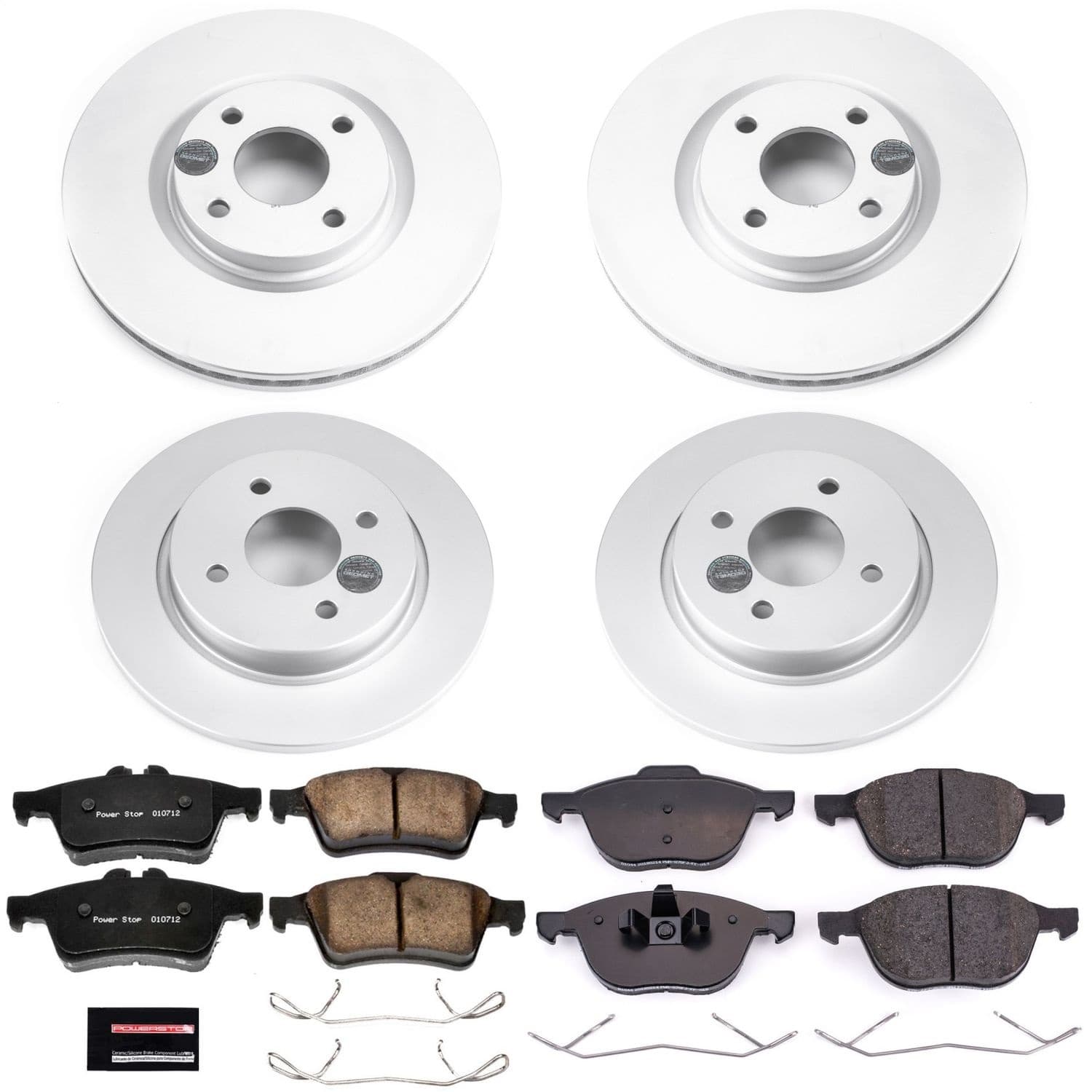 Power Stop - CRK7911 - Front and Rear - Disc Brake Pad and Rotor Kit image 1
