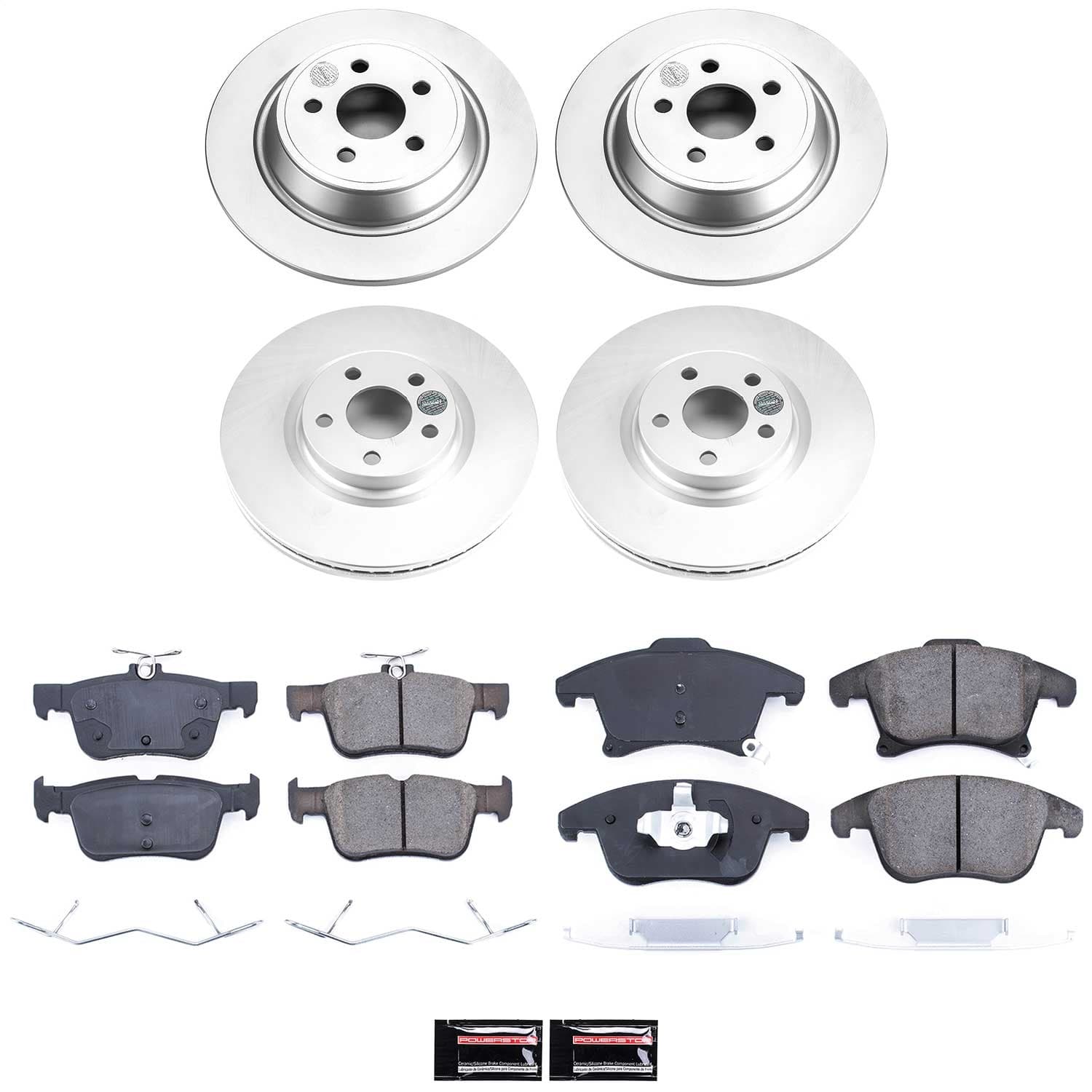 Power Stop - CRK7912 - Front and Rear - Disc Brake Pad and Rotor Kit image 1