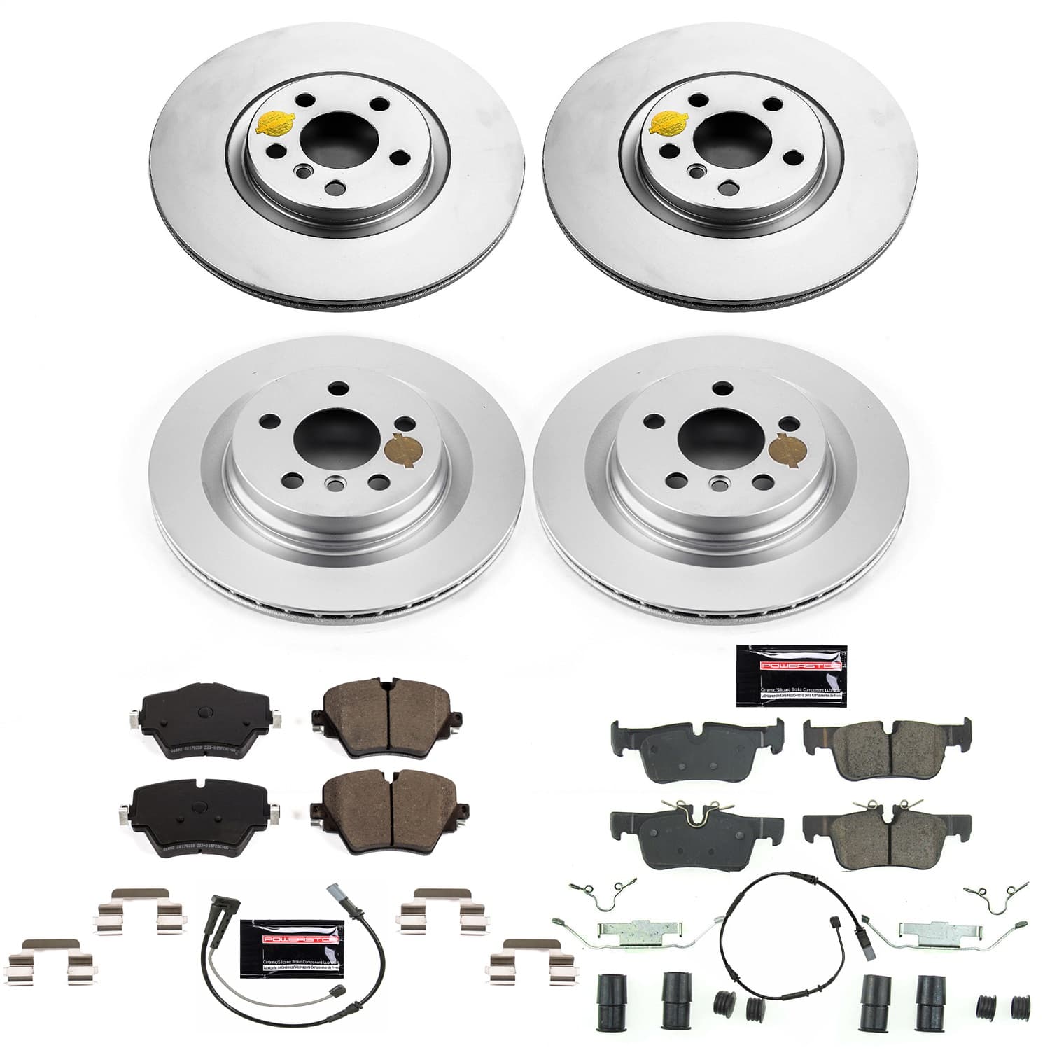 Power Stop - CRK7916 - Front and Rear - Disc Brake Pad and Rotor Kit image 1