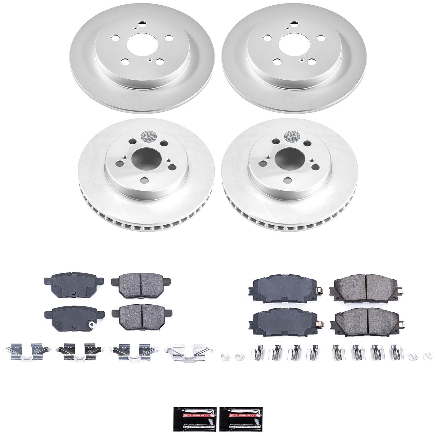Power Stop - CRK7924 - Front and Rear - Disc Brake Pad and Rotor Kit image 1