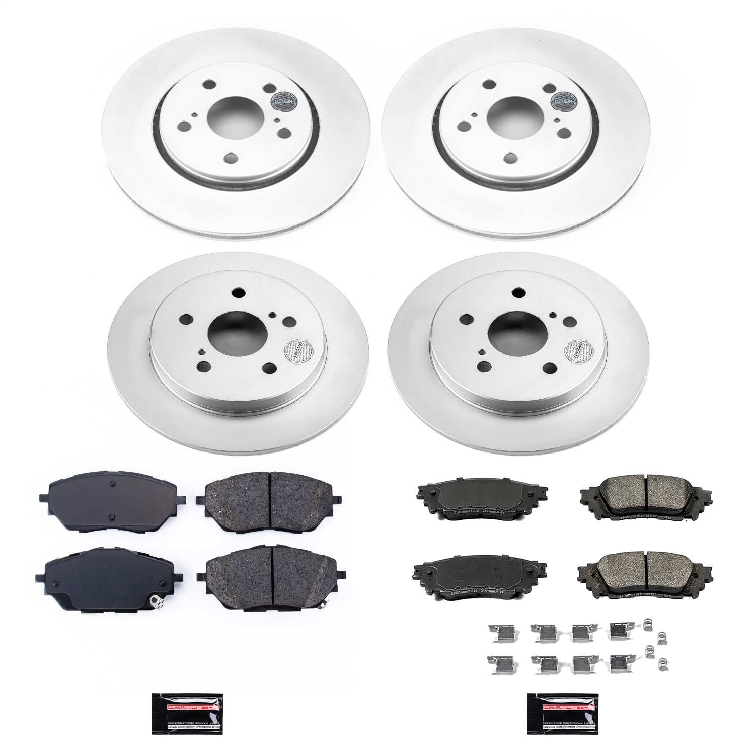 Power Stop - CRK7925 - Front and Rear - Disc Brake Pad and Rotor Kit image 1