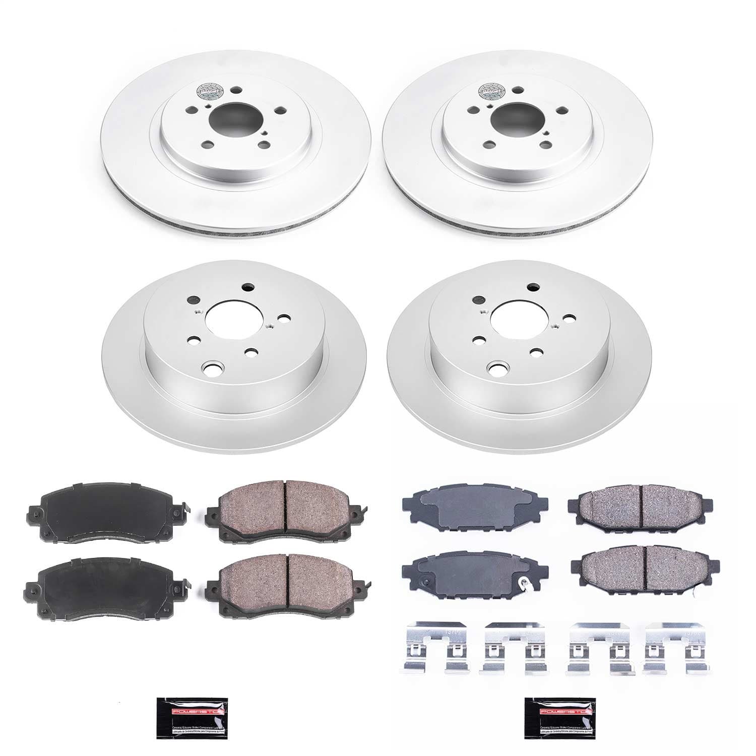 Power Stop - CRK7927 - Front and Rear - Disc Brake Pad and Rotor Kit image 1