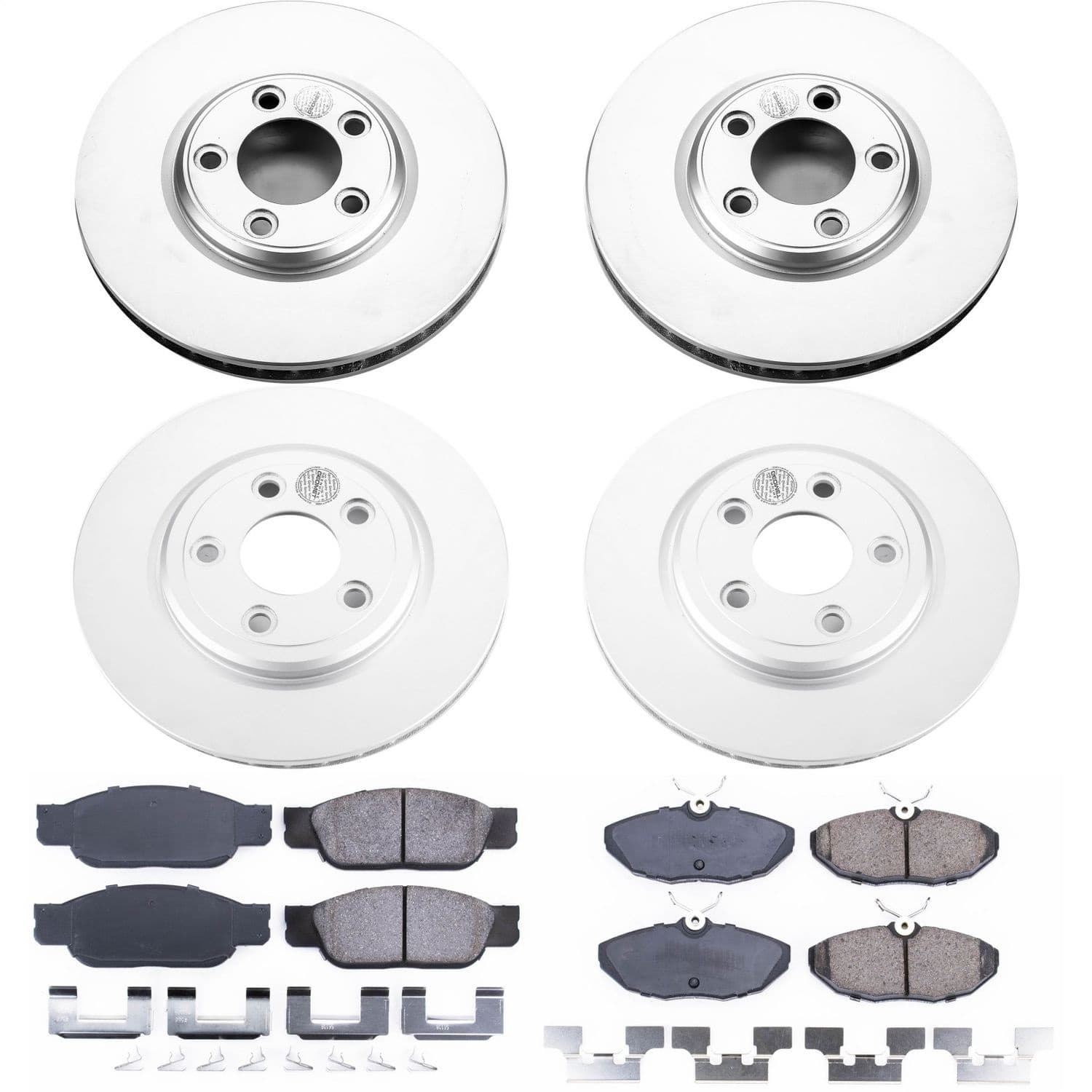 Power Stop - CRK7937 - Front and Rear - Disc Brake Pad and Rotor Kit image 1