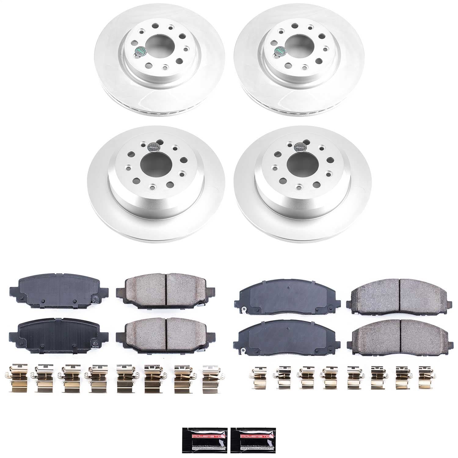 Power Stop - CRK7939 - Front and Rear - Disc Brake Pad and Rotor Kit image 1