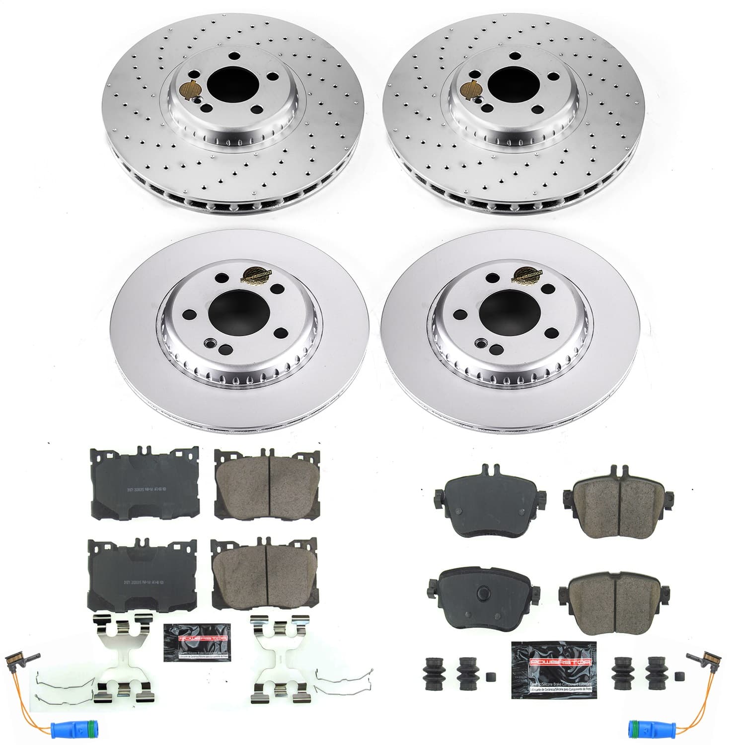 Power Stop - CRK7987 - Front and Rear - Disc Brake Pad and Rotor Kit image 1