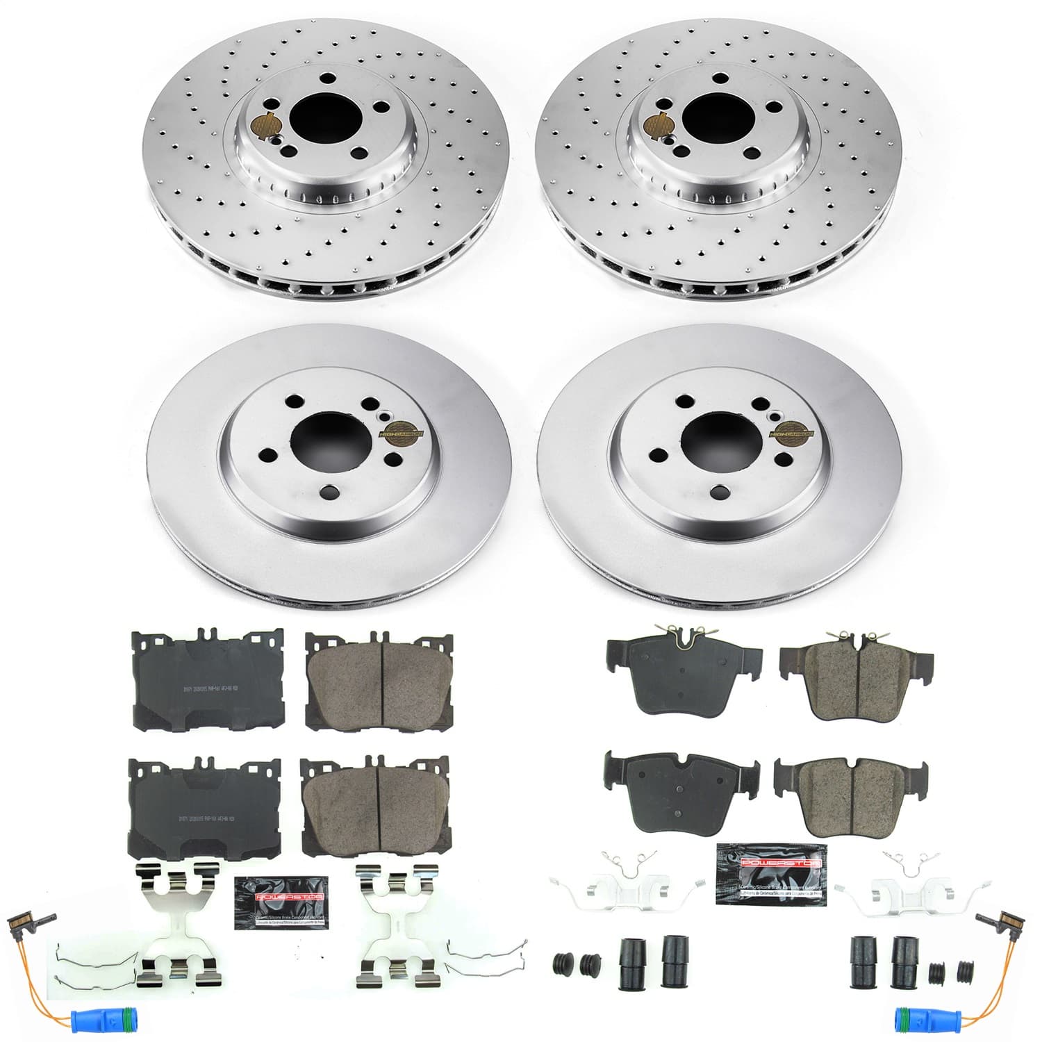 Power Stop - CRK7988 - Front and Rear - Disc Brake Pad and Rotor Kit image 1