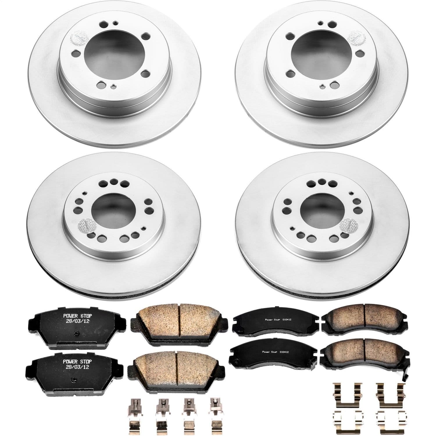 Power Stop - CRK799 - Front and Rear - Disc Brake Pad and Rotor Kit image 1