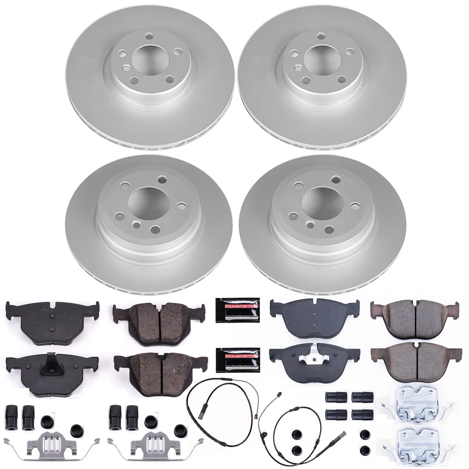 Power Stop - CRK7996 - Front and Rear - Disc Brake Pad and Rotor Kit image 1