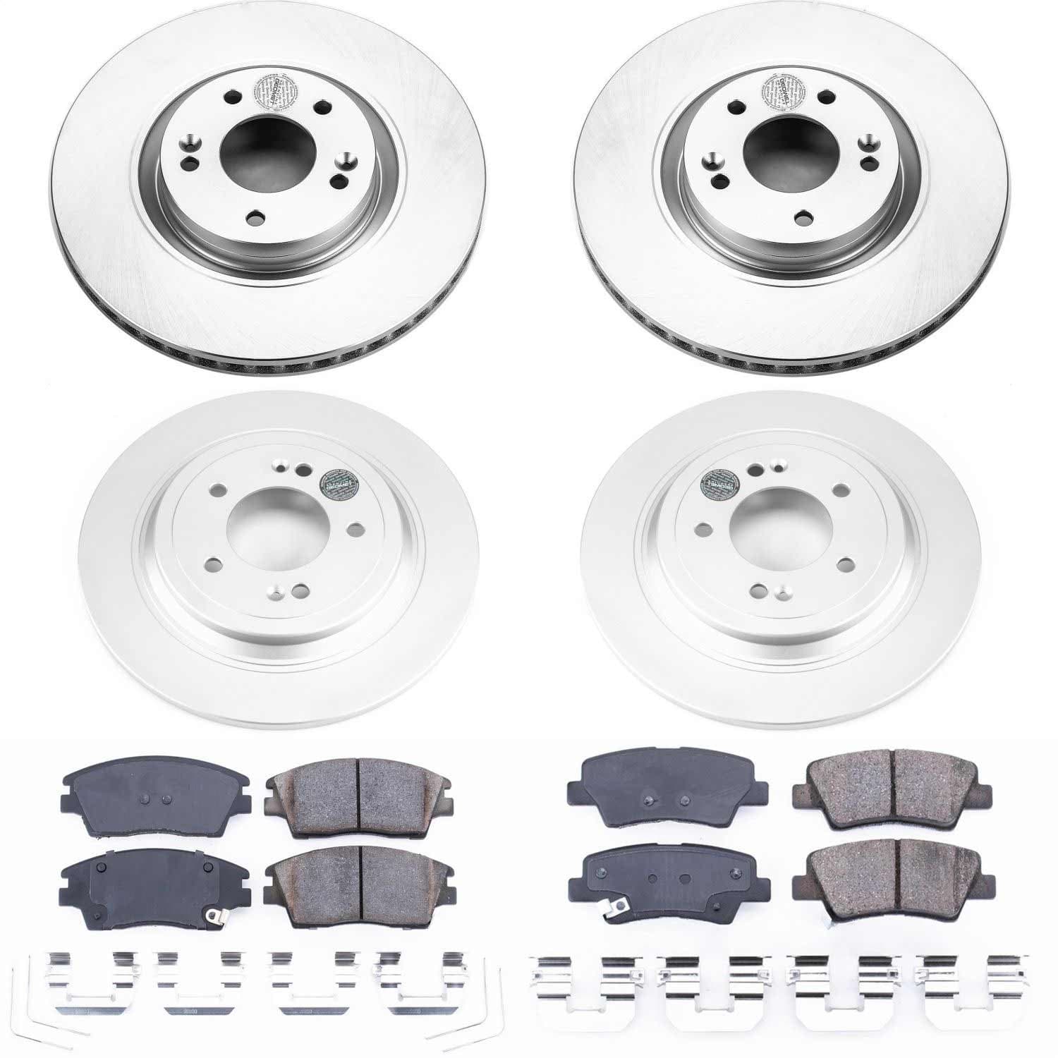 Power Stop - CRK8003 - Front and Rear - Disc Brake Pad and Rotor Kit image 1