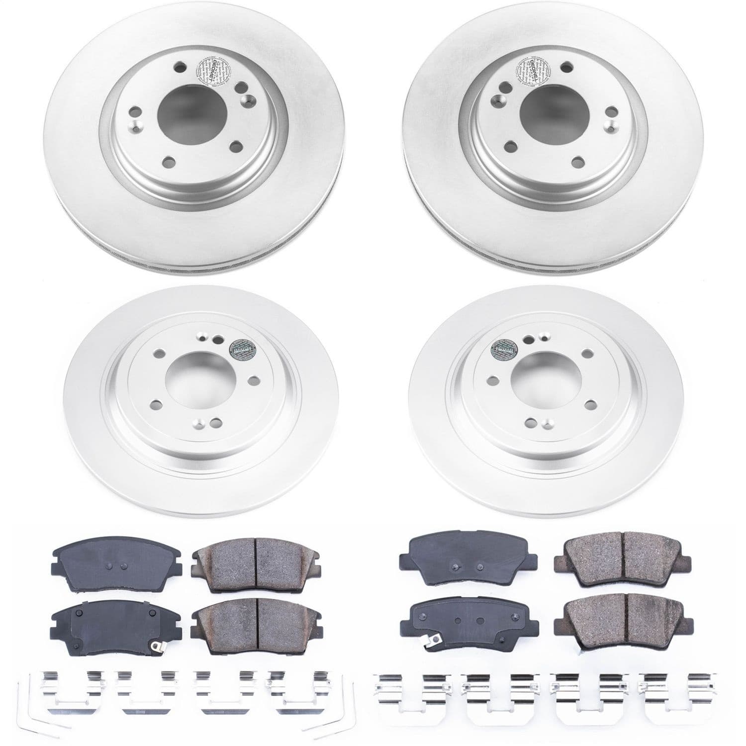 Power Stop - CRK8010 - Front and Rear - Disc Brake Pad and Rotor Kit image 1