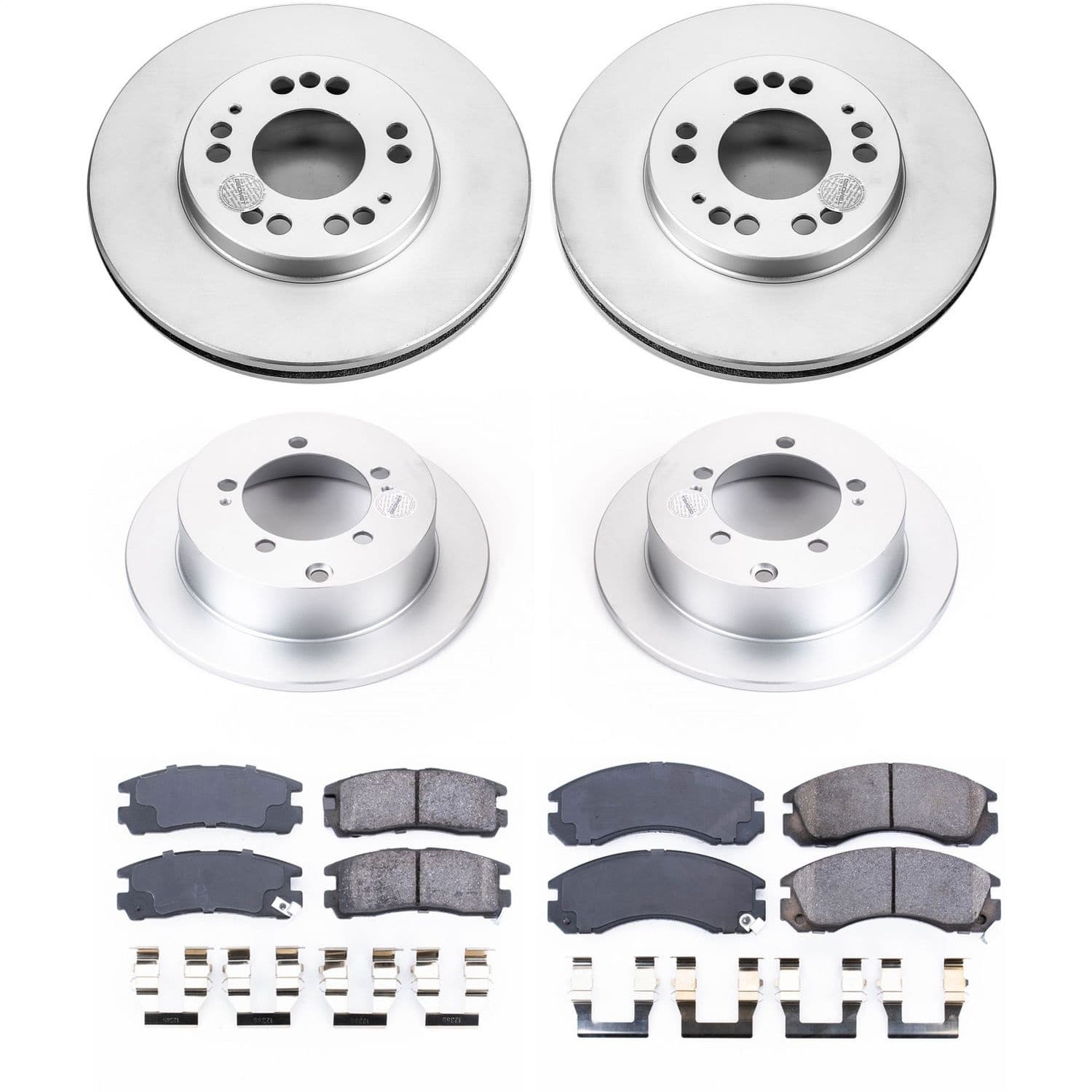 Power Stop - CRK802 - Front and Rear - Disc Brake Pad and Rotor Kit image 1