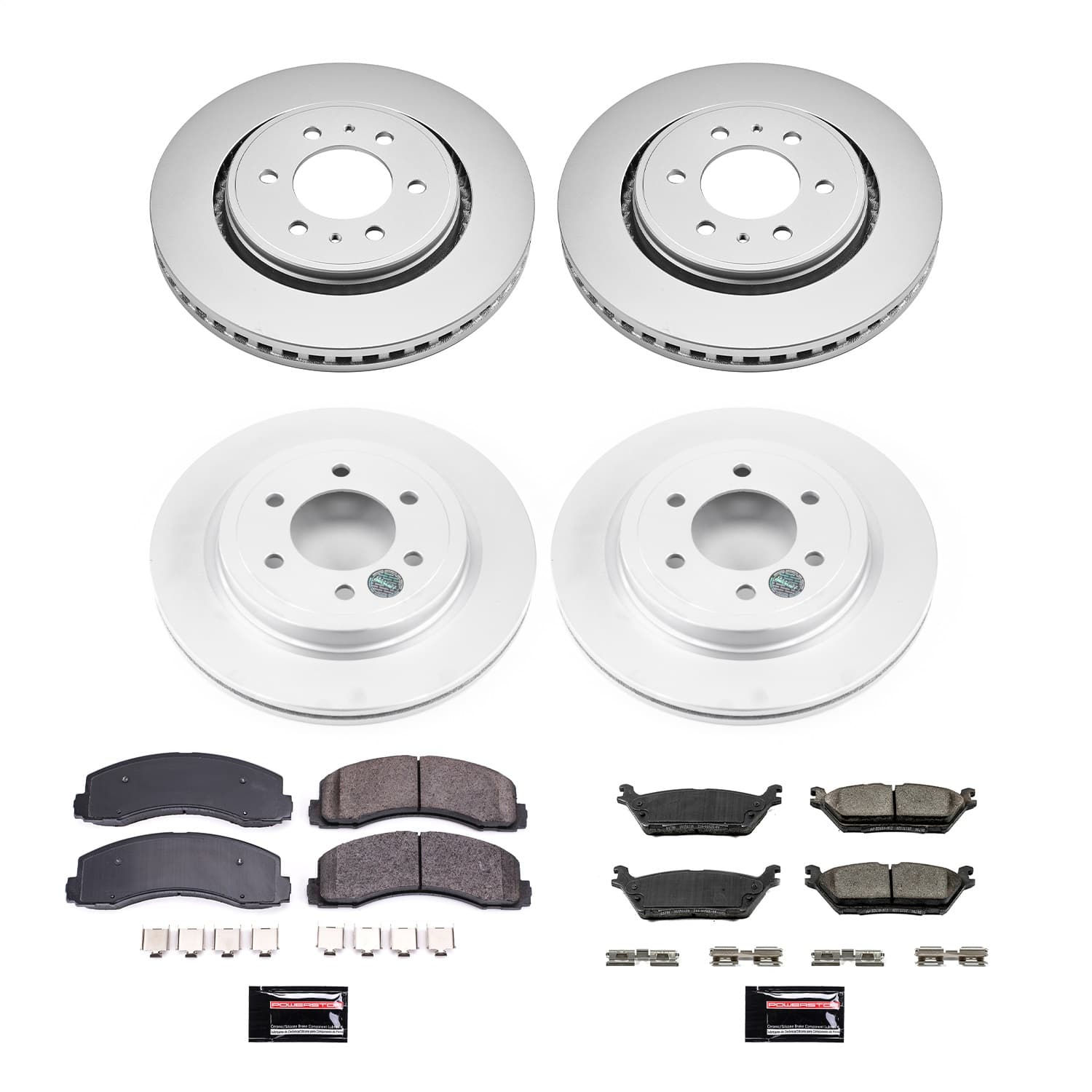 Power Stop - CRK8026 - Front and Rear - Disc Brake Pad and Rotor Kit image 1