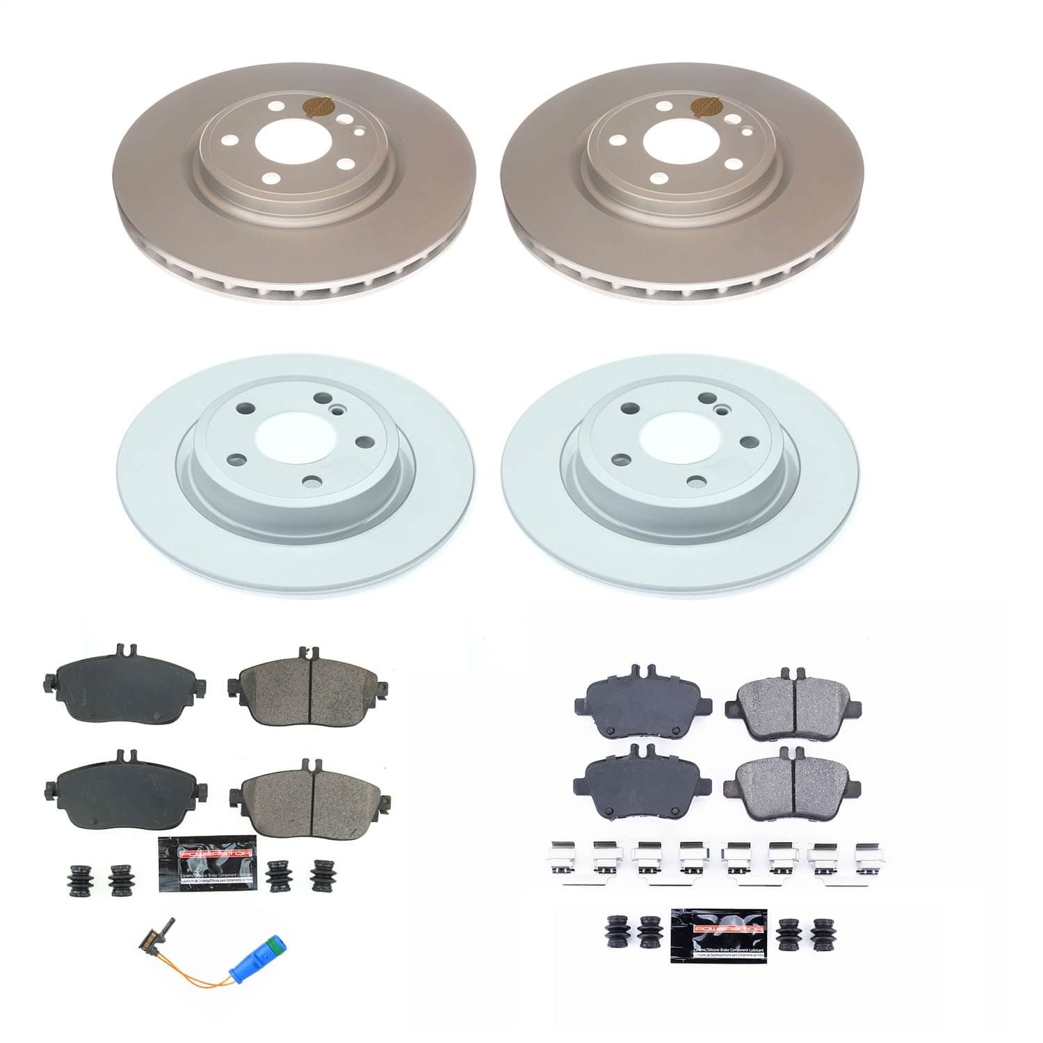Power Stop - CRK8046 - Front and Rear - Disc Brake Pad and Rotor Kit image 1