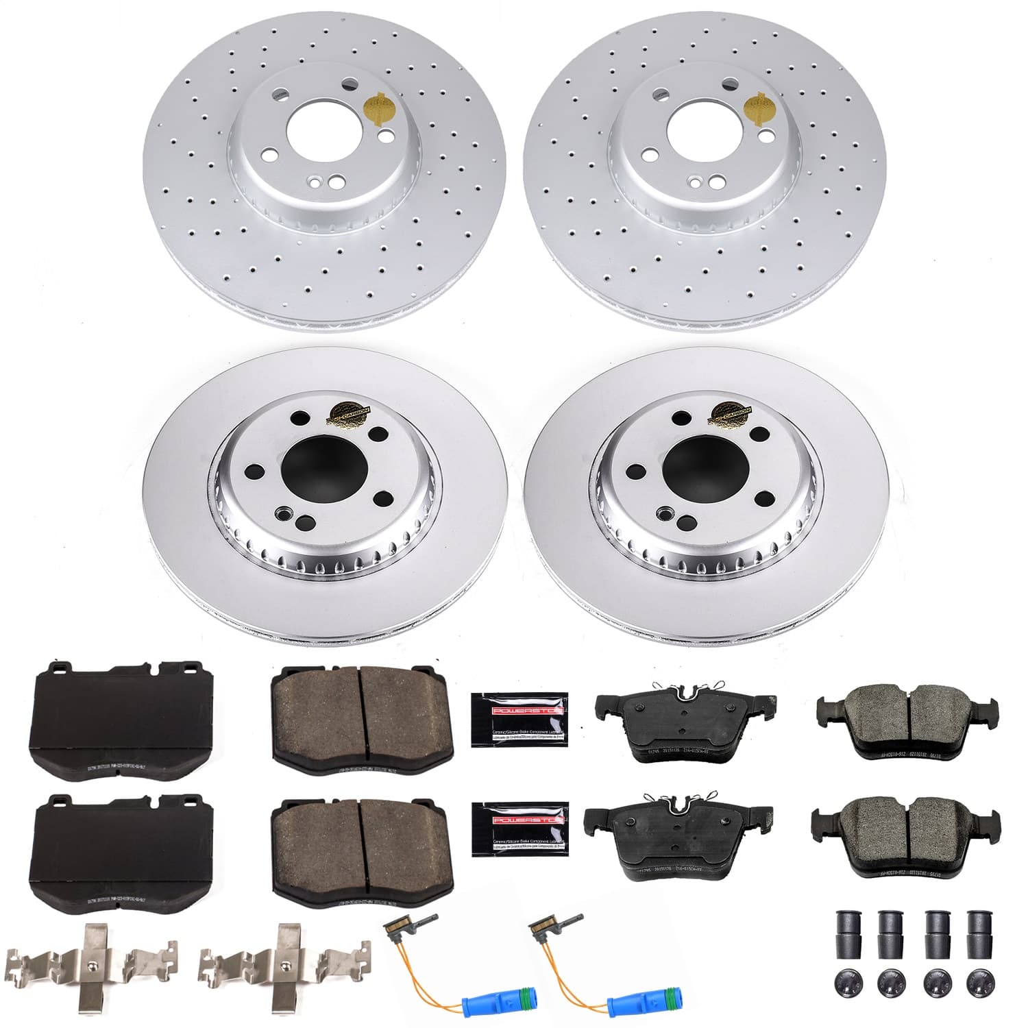 Power Stop - CRK8050 - Front and Rear - Disc Brake Pad and Rotor Kit image 1