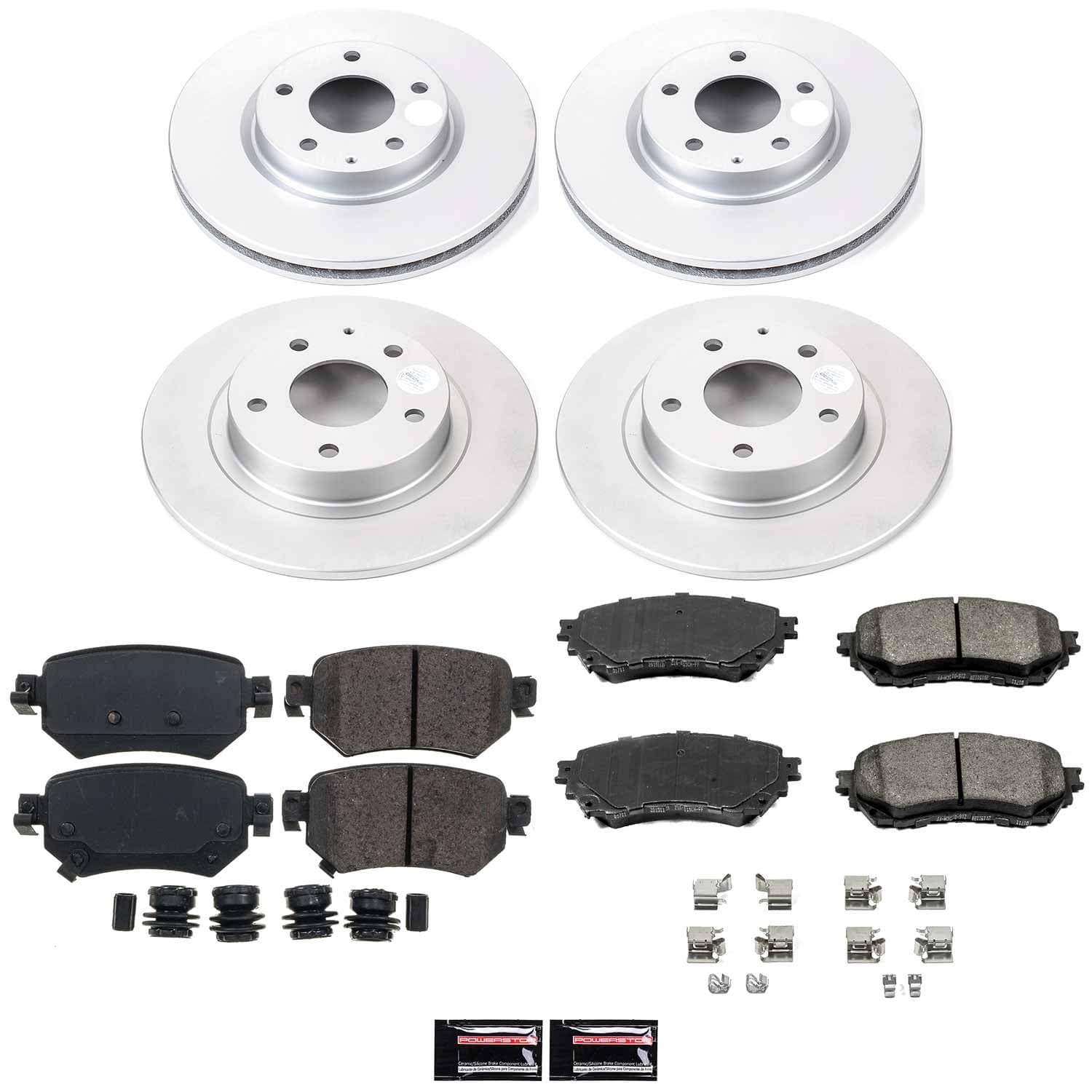 Power Stop - CRK8067 - Front and Rear - Disc Brake Pad and Rotor Kit image 1