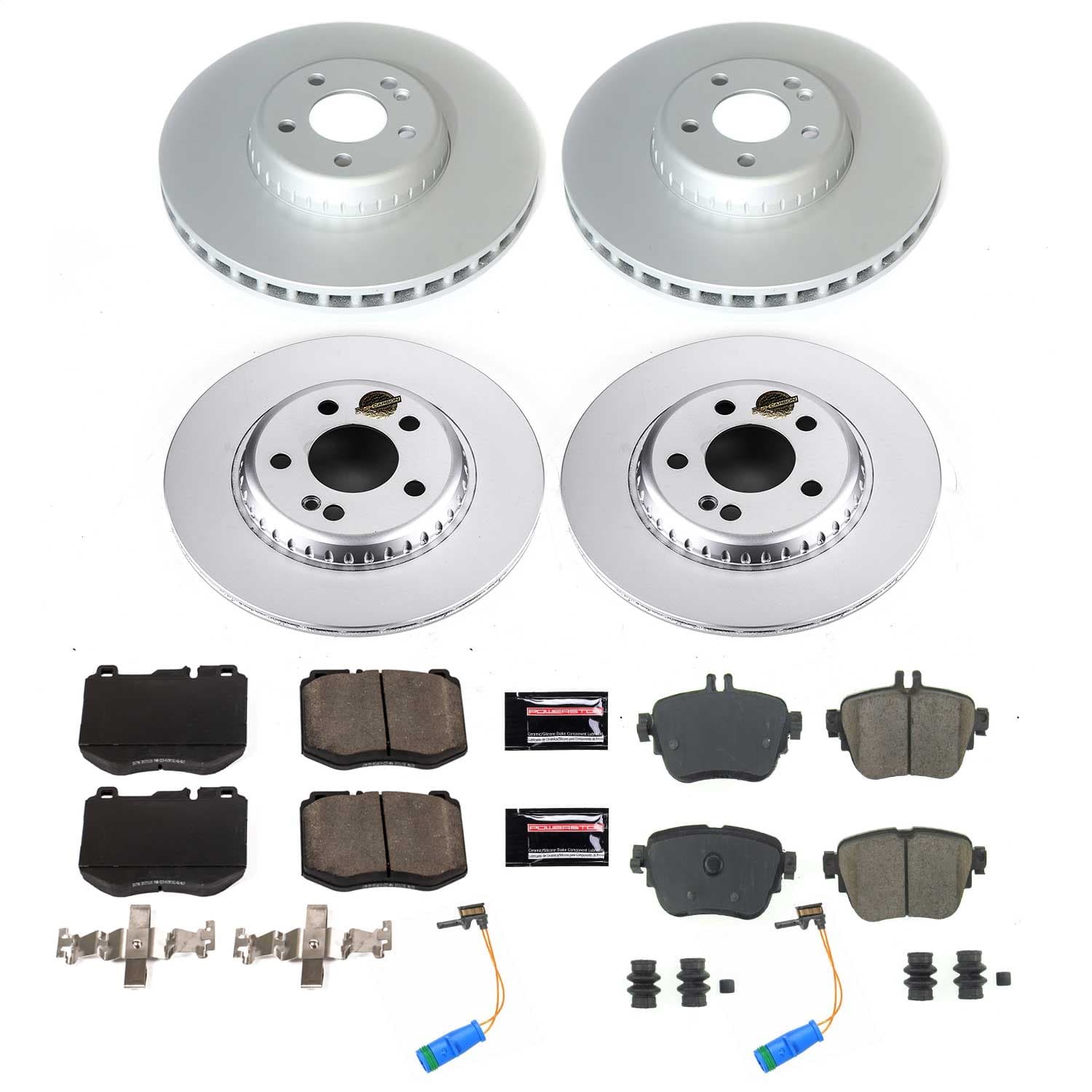 Power Stop - CRK8072 - Front and Rear - Disc Brake Pad and Rotor Kit image 1