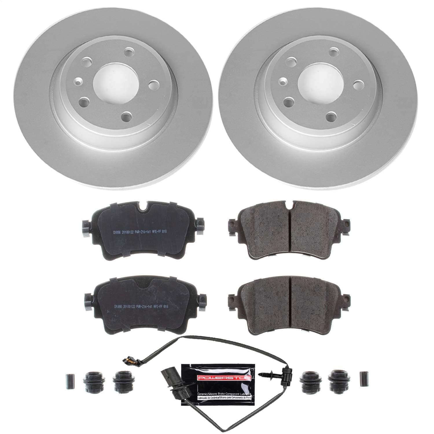 Power Stop - CRK8091 - Rear - Disc Brake Pad and Rotor Kit image 1
