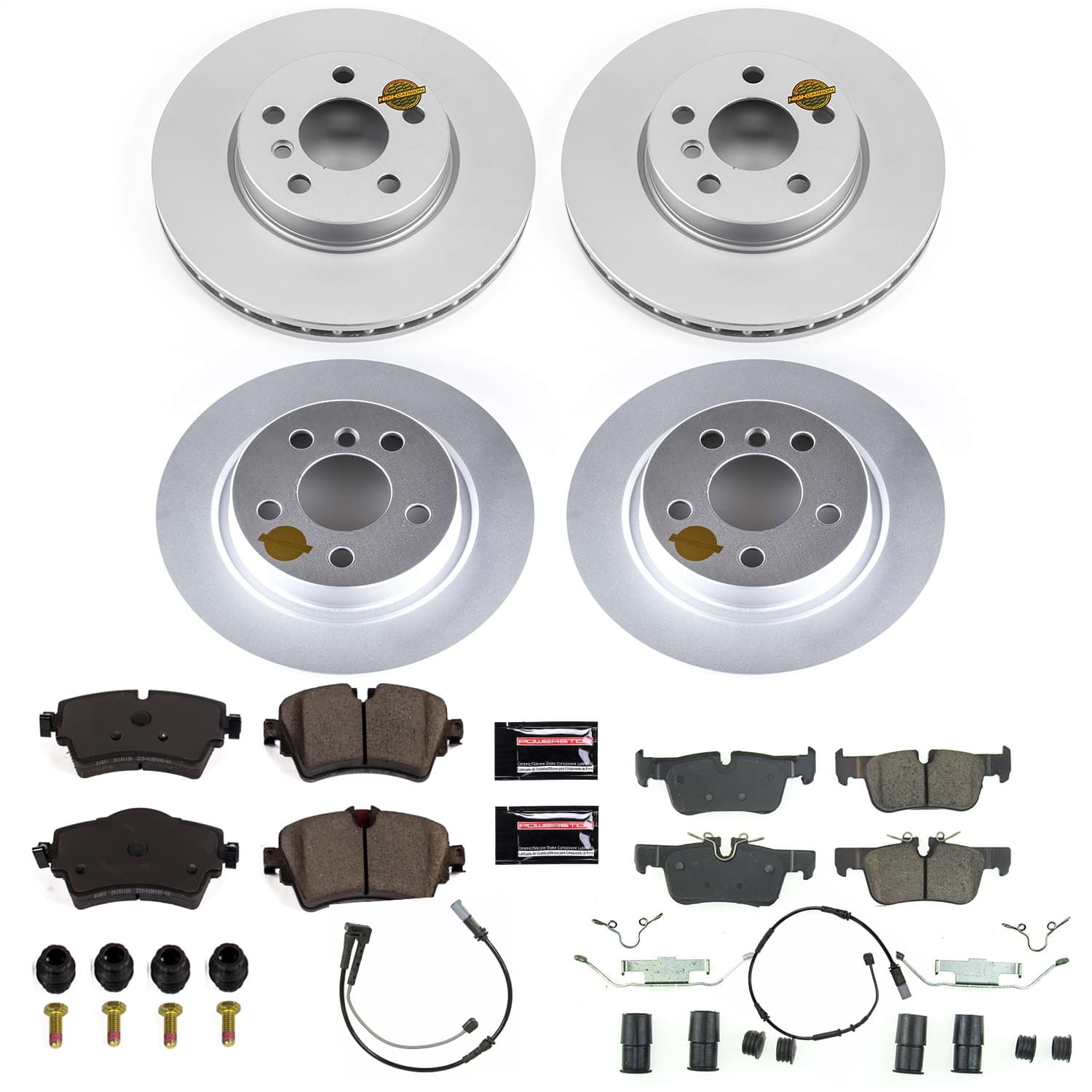 Power Stop - CRK8105 - Front and Rear - Disc Brake Pad and Rotor Kit image 1