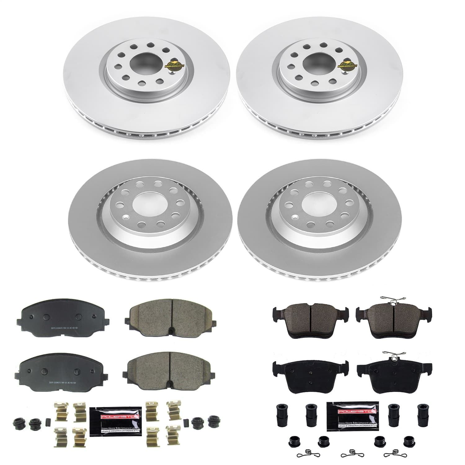 Power Stop - CRK8118 - Front and Rear - Disc Brake Pad and Rotor Kit image 1