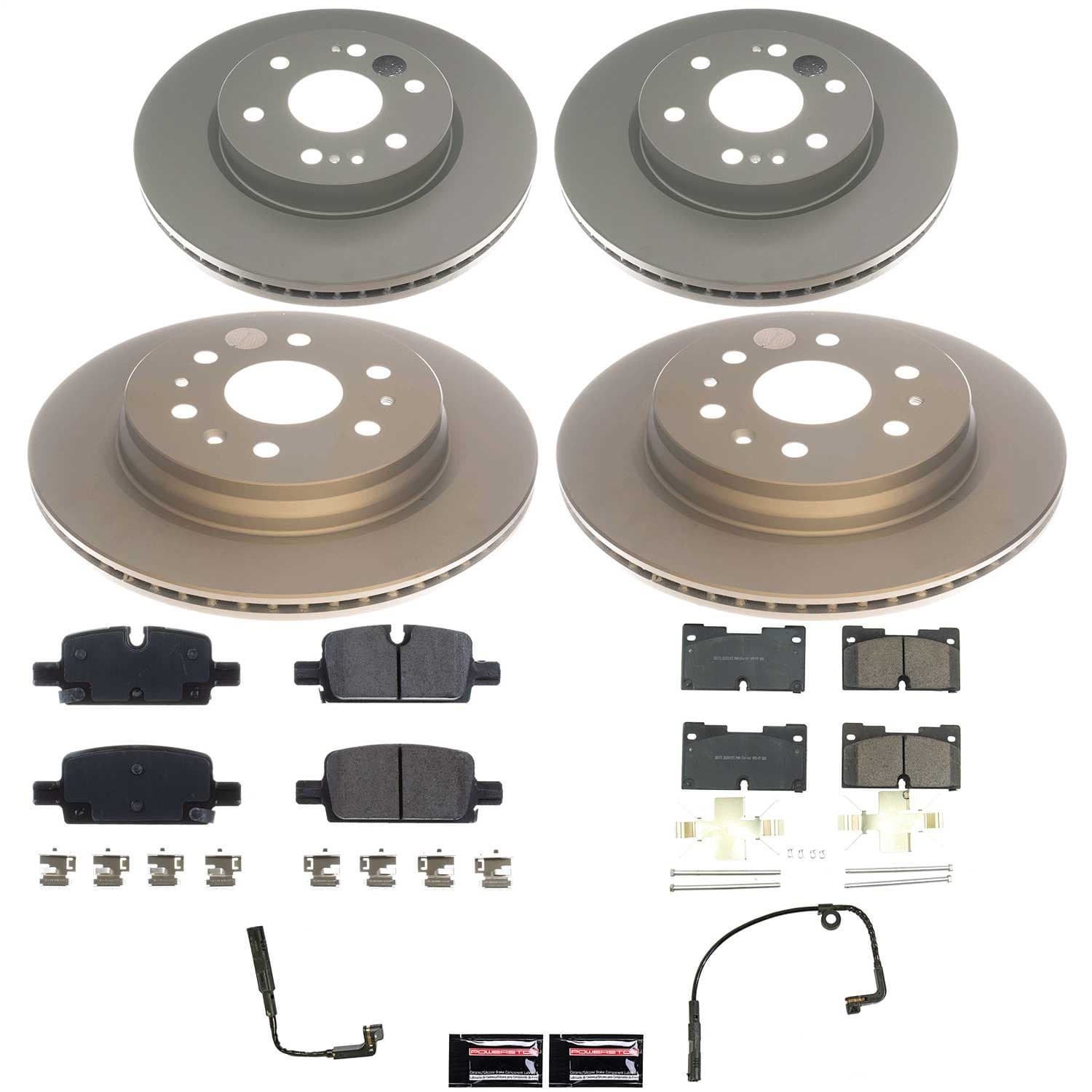 Power Stop - CRK8171 - Front and Rear - Disc Brake Pad and Rotor Kit image 1