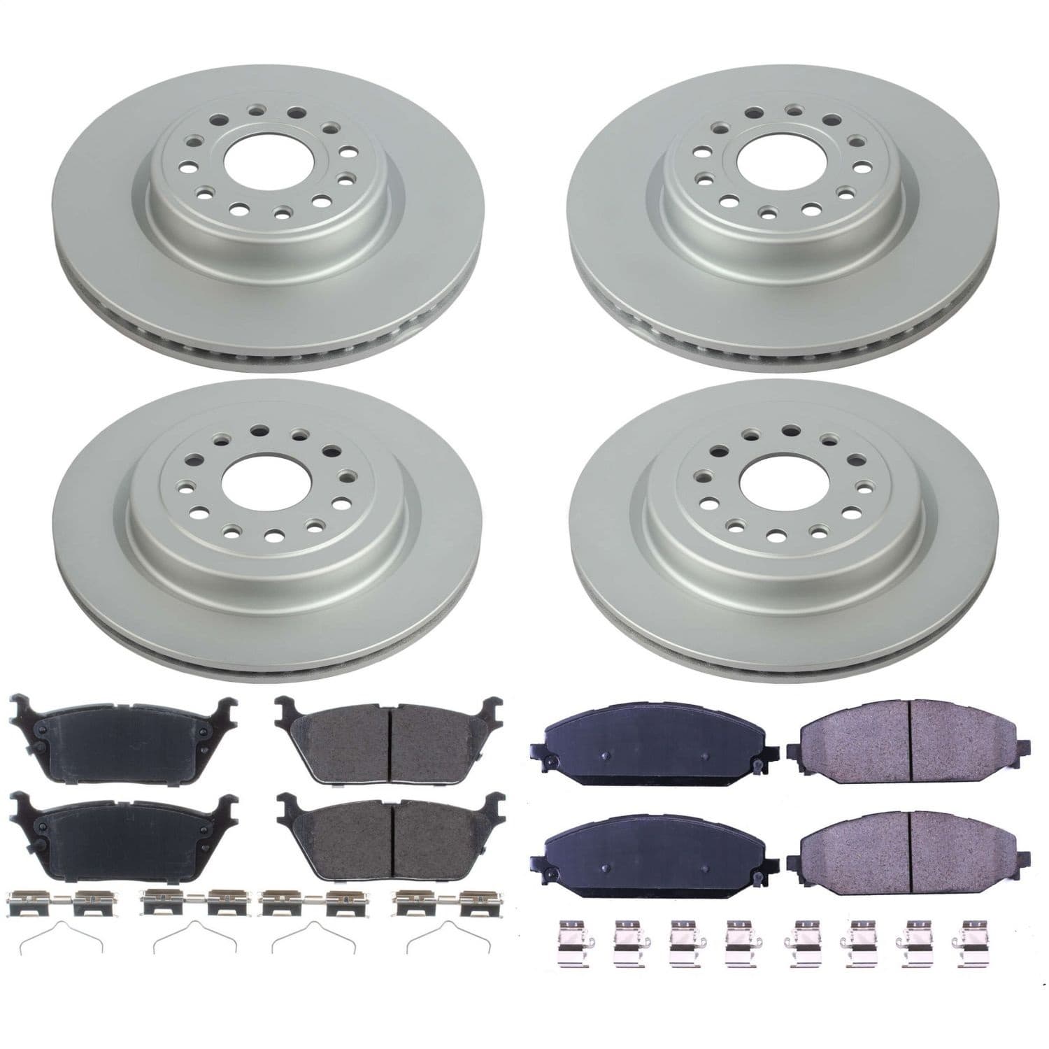 Power Stop - CRK8182 - Front and Rear - Disc Brake Pad and Rotor Kit image 1