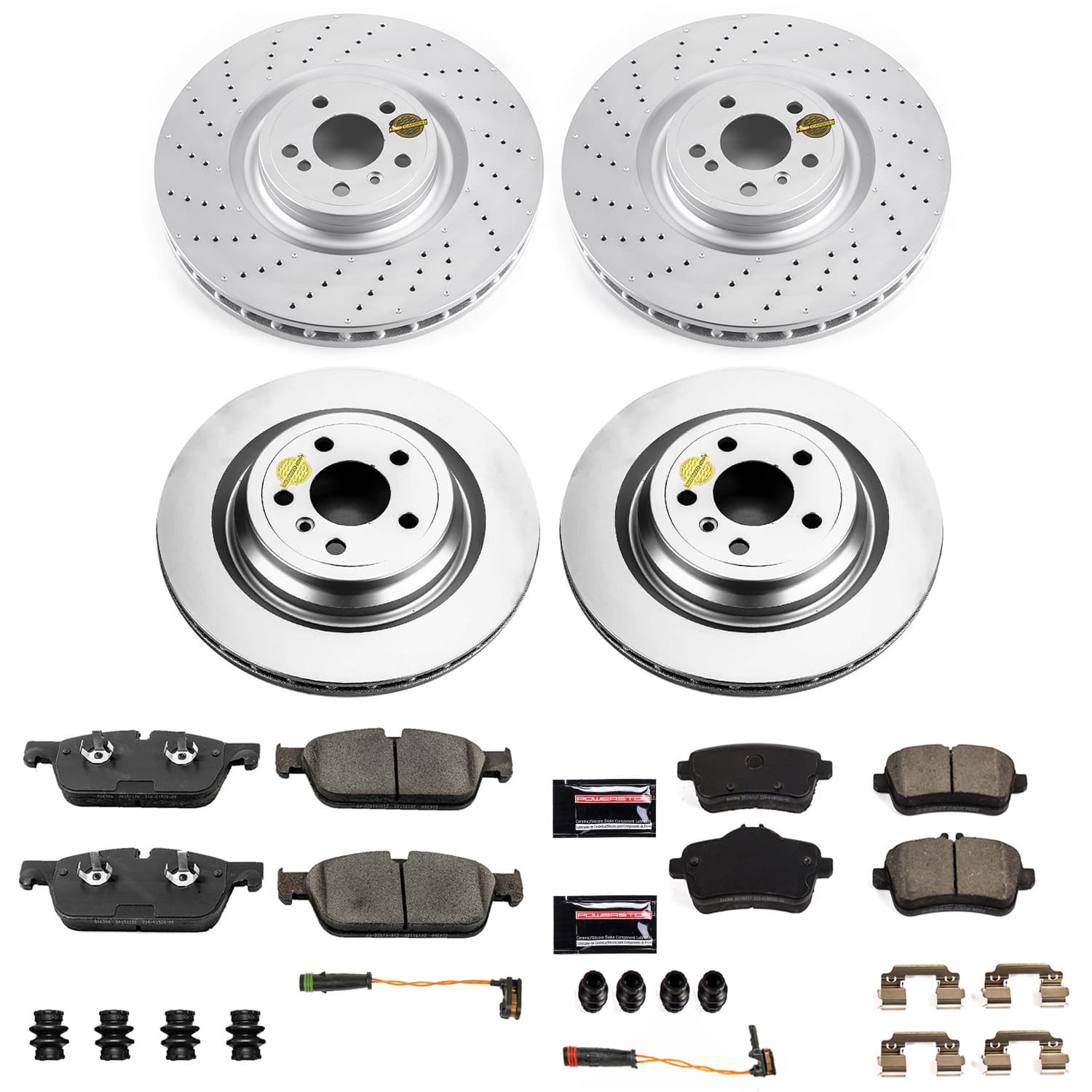 Power Stop - CRK8191 - Front and Rear - Disc Brake Pad and Rotor Kit image 1