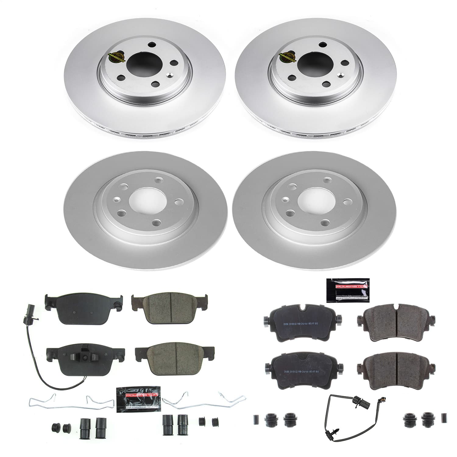 Power Stop - CRK8197 - Front and Rear - Disc Brake Pad and Rotor Kit image 1