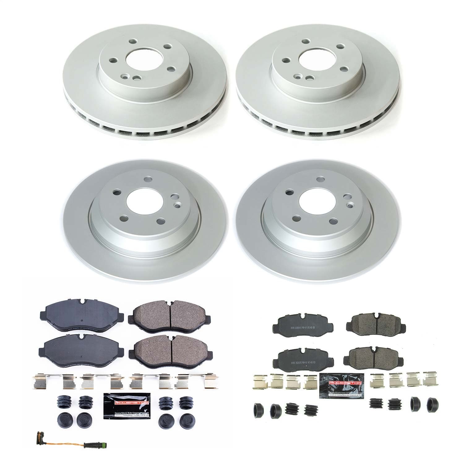 Power Stop - CRK8218 - Front and Rear - Disc Brake Pad and Rotor Kit image 1